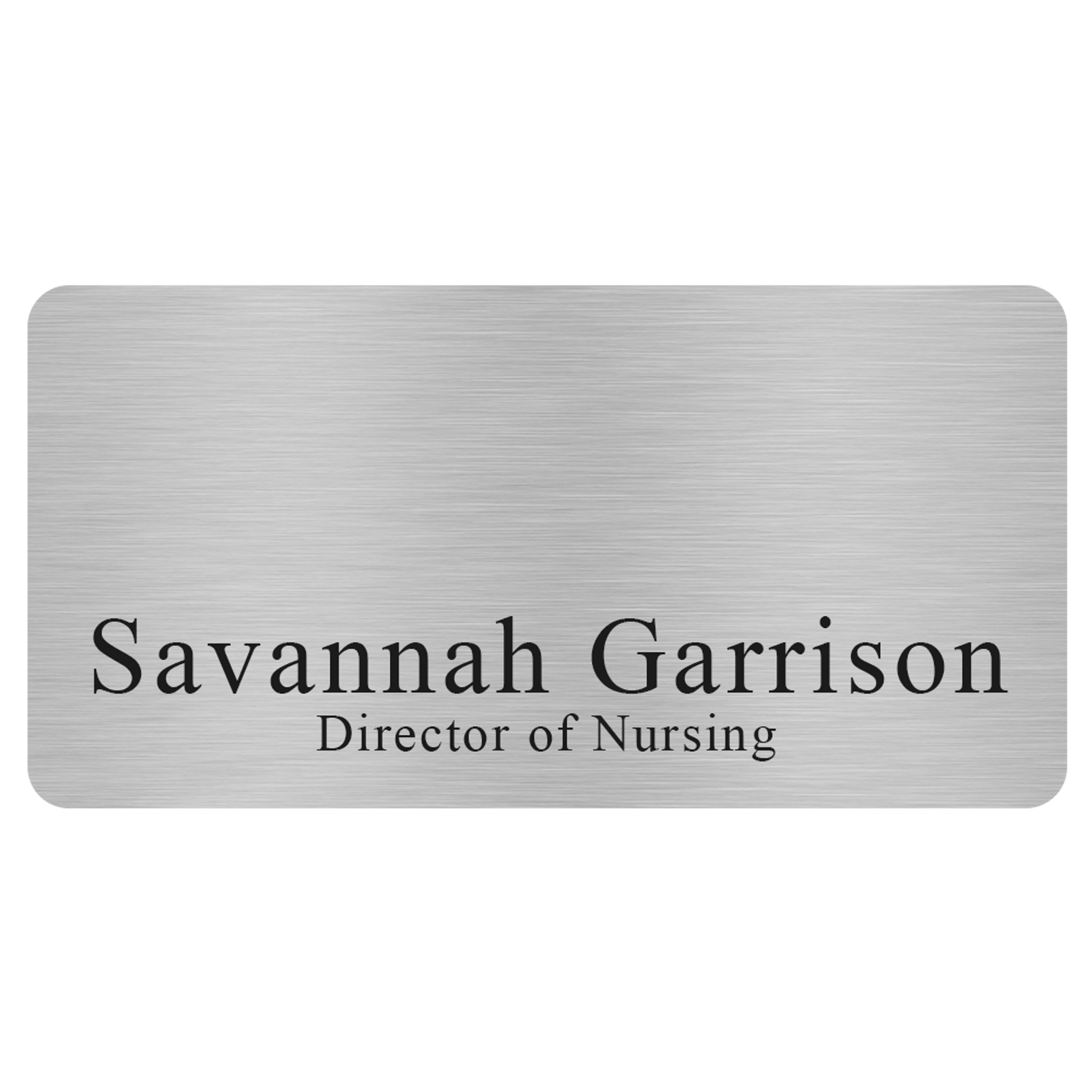 1-1/2" x 3" Savannah Express Metal Name Badge Product Image