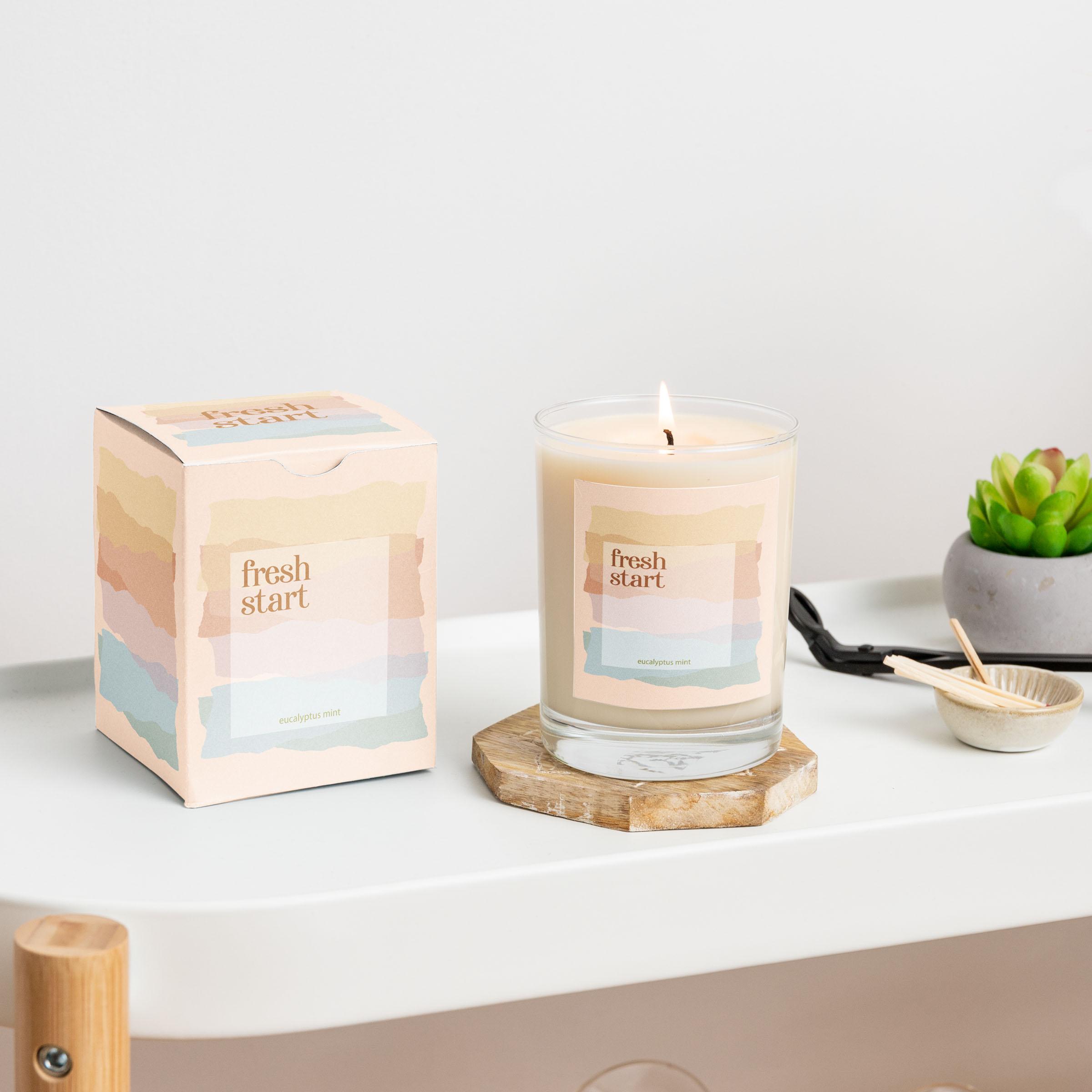 Custom Label Double Old Fashioned Glass Candle Product Image