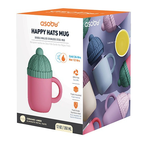 ASOBU® Happy Hat Mug with Hat Shaped Lid - 12 oz. Product Image