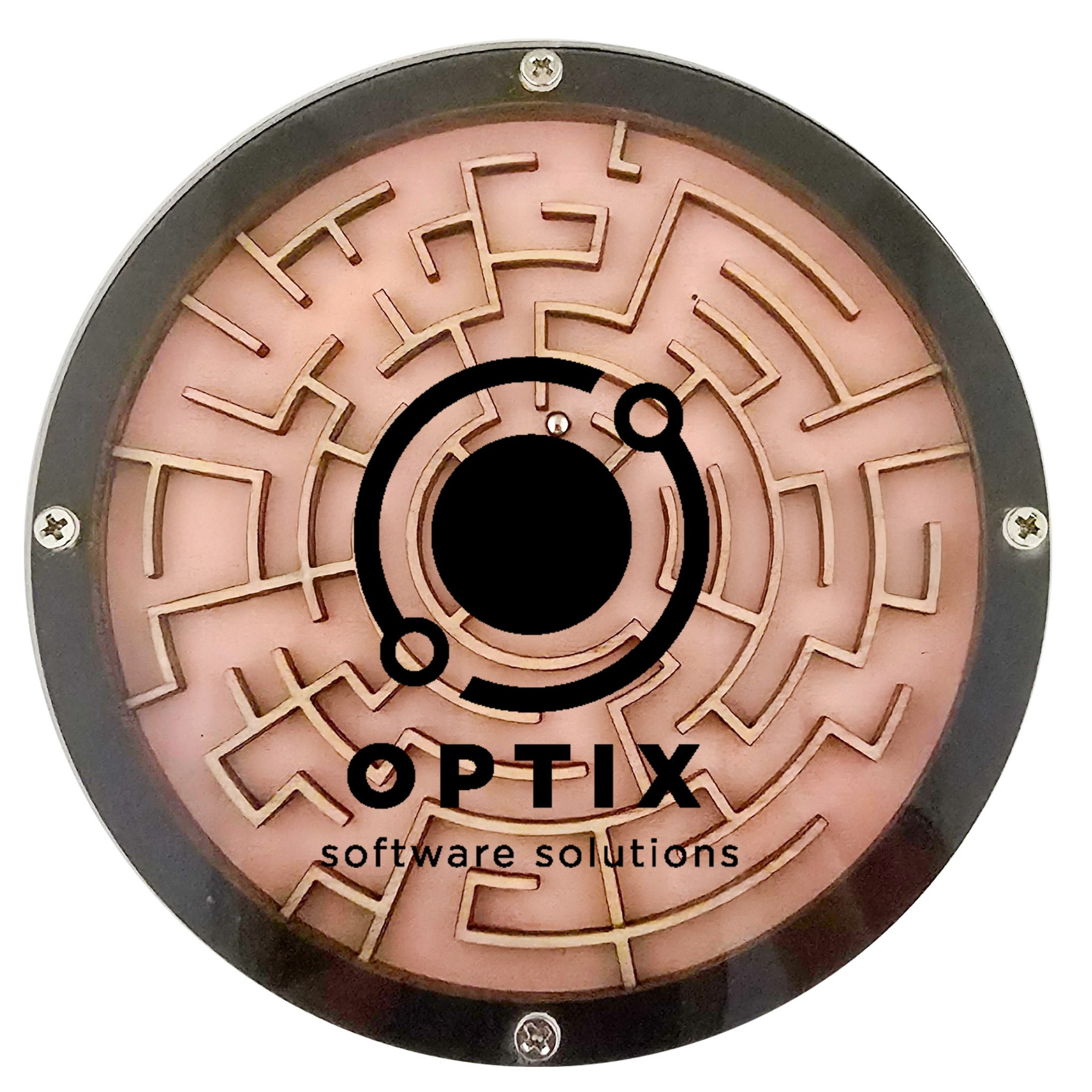 Labyrinth Layered Wood Coaster Product Image