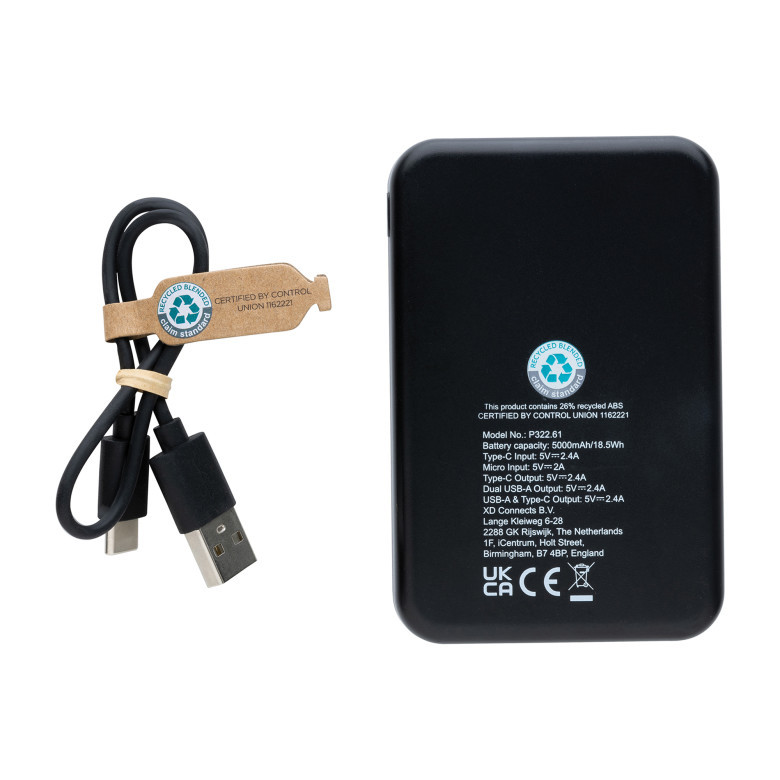 RCS Recycled Plastic 5.000 mAh Powerbank Product Image