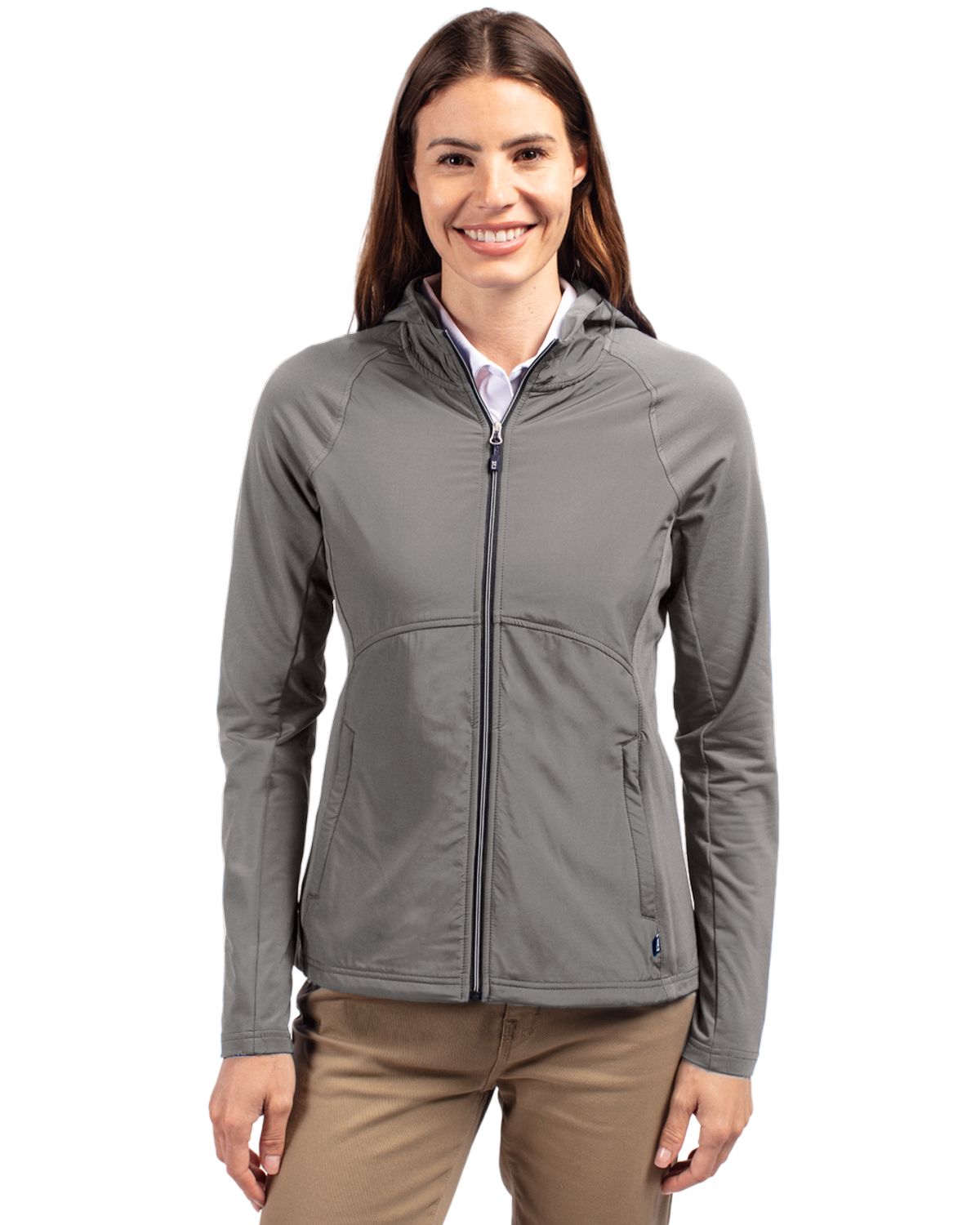 Cutter & Buck® Women's Adapt Eco Knit Hybrid Recycled Full Zip Jacket Product Image