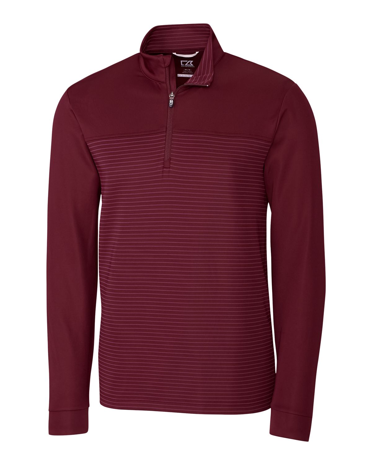 Cutter & Buck® Men's Traverse Stretch Eco Stripe Quarter Zip Pullover Product Image