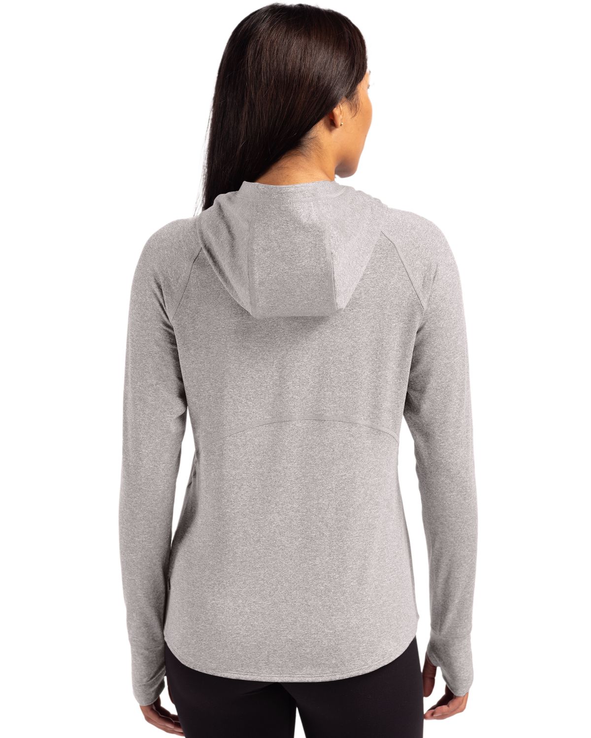 Cutter & Buck® Women's Adapt Eco Knit Recycled Heathered Hooded Pullover Product Image