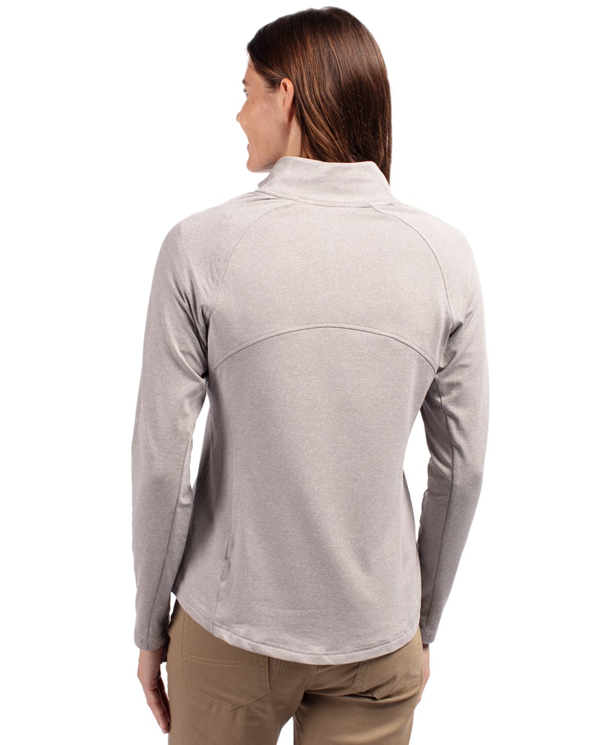 Cutter & Buck® Adapt Eco Knit Heather Recycled Womens Full Zip Product Image