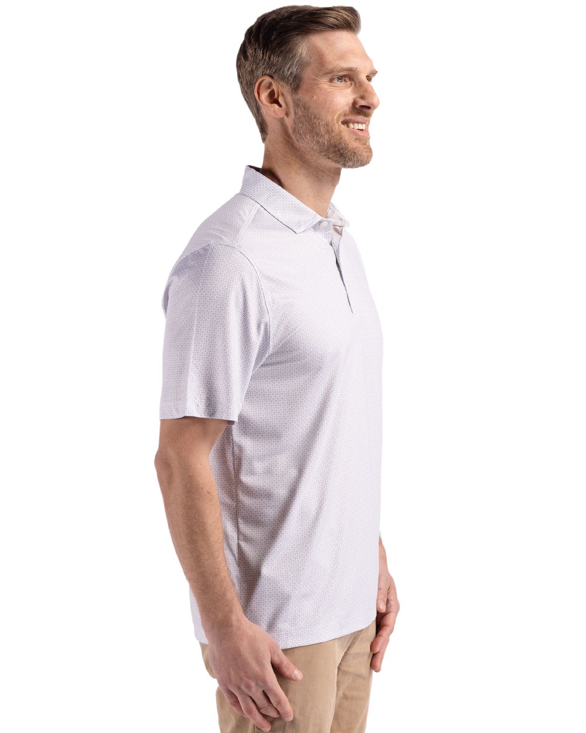 Cutter & Buck® Men's Pike Eco Diamond Dot Print Recycled Polo Product Image