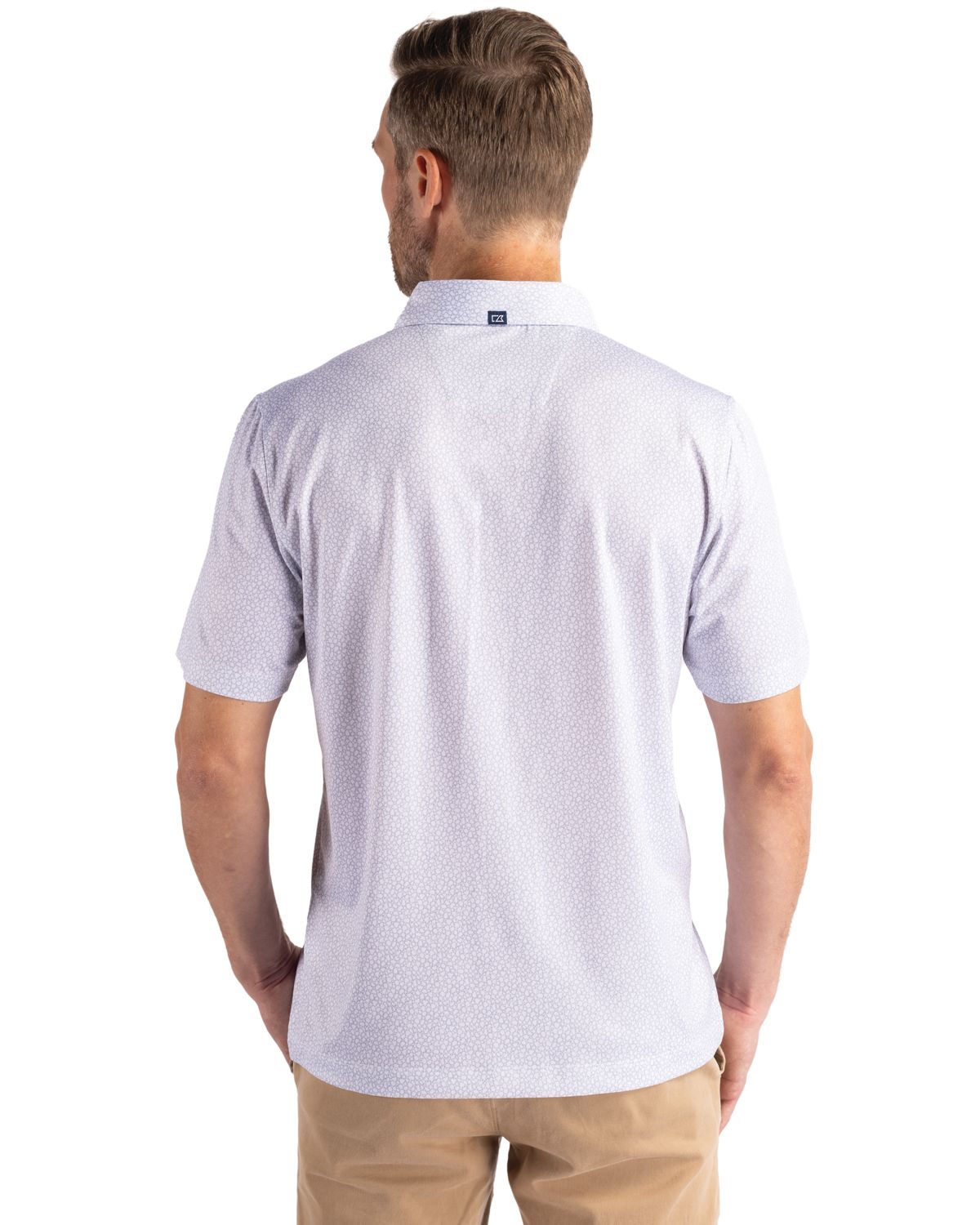 Cutter & Buck® Men's Pike Eco Pebble Print Stretch Recycled Polo Product Image