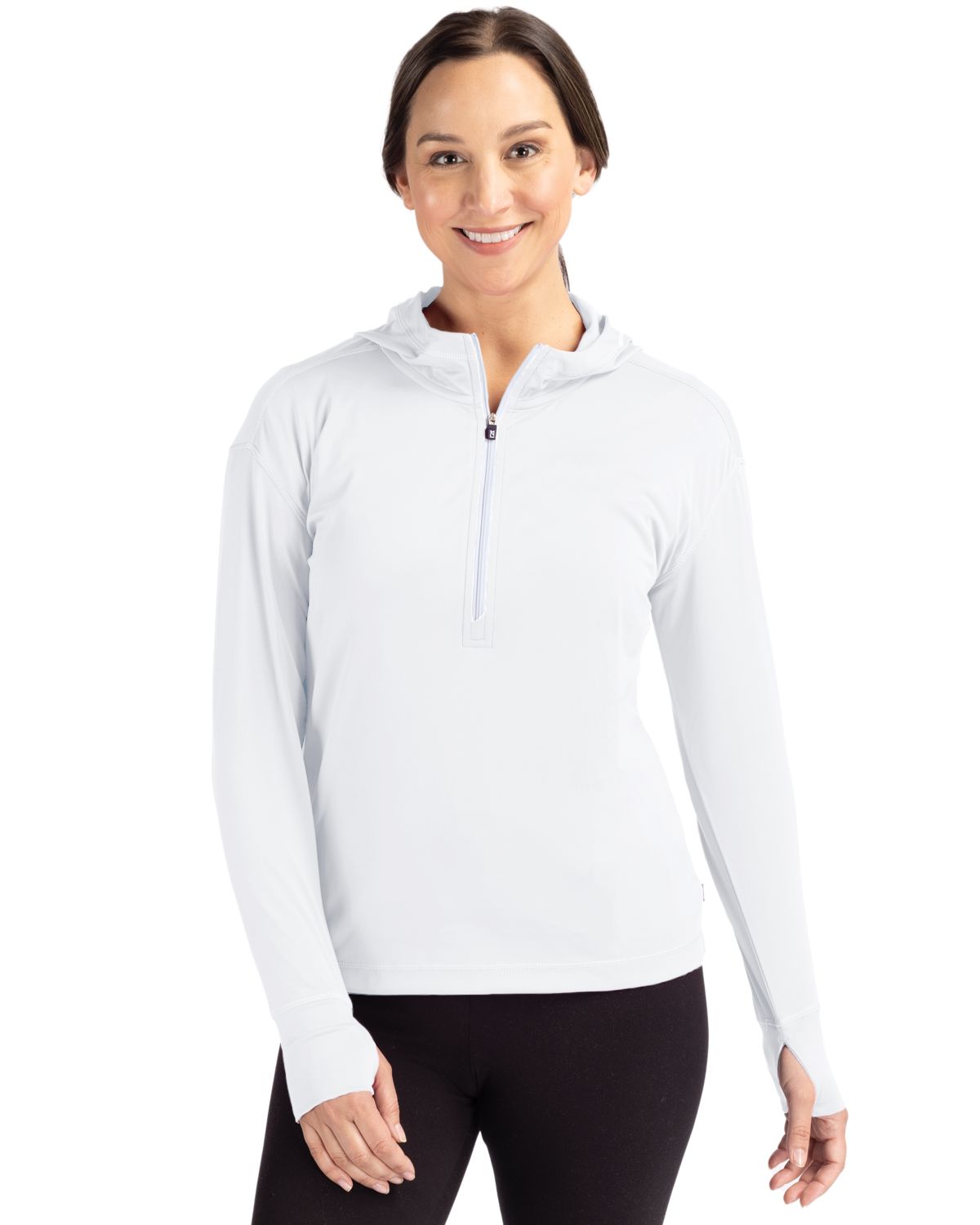 Cutter & Buck® Women's Daybreak Eco Recycled Half Zip Hoodie Product Image
