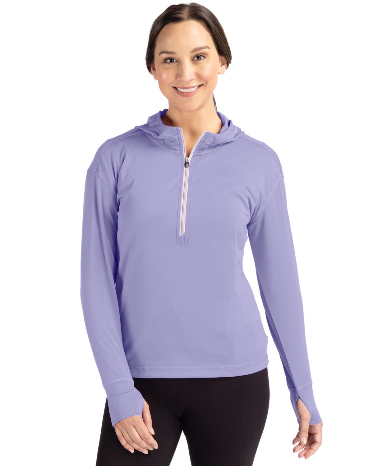 Cutter & Buck® Women's Daybreak Eco Recycled Half Zip Hoodie Product Image