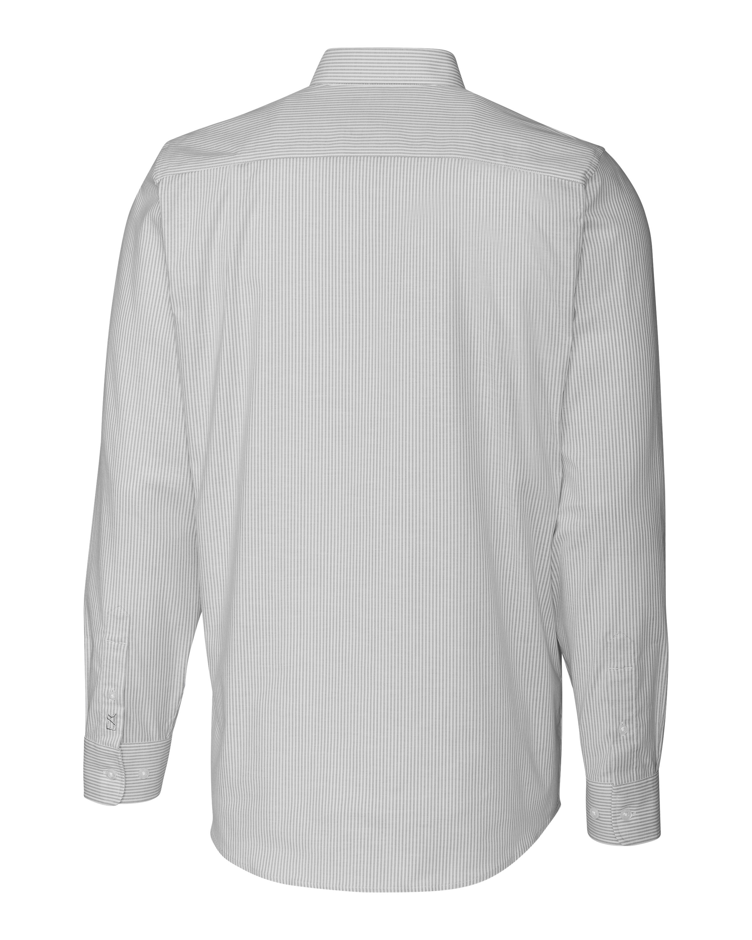 Cutter & Buck® Men's Long Sleeve Tailored Fit Stretch Oxford Stripe Shirt Product Image