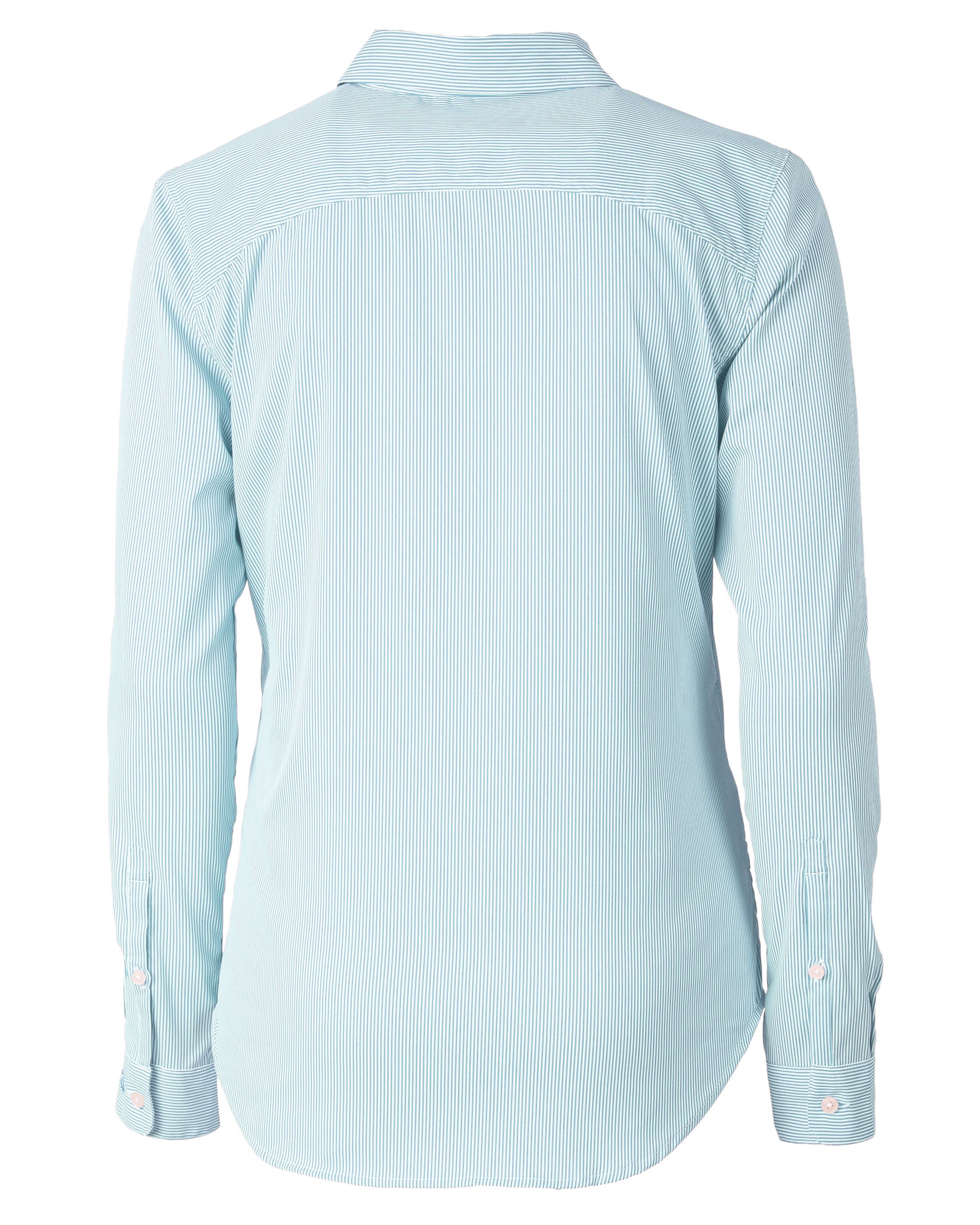 Cutter & Buck® Women's Versatech Pinstripe Stretch Long Sleeve Dress Shirt Product Image