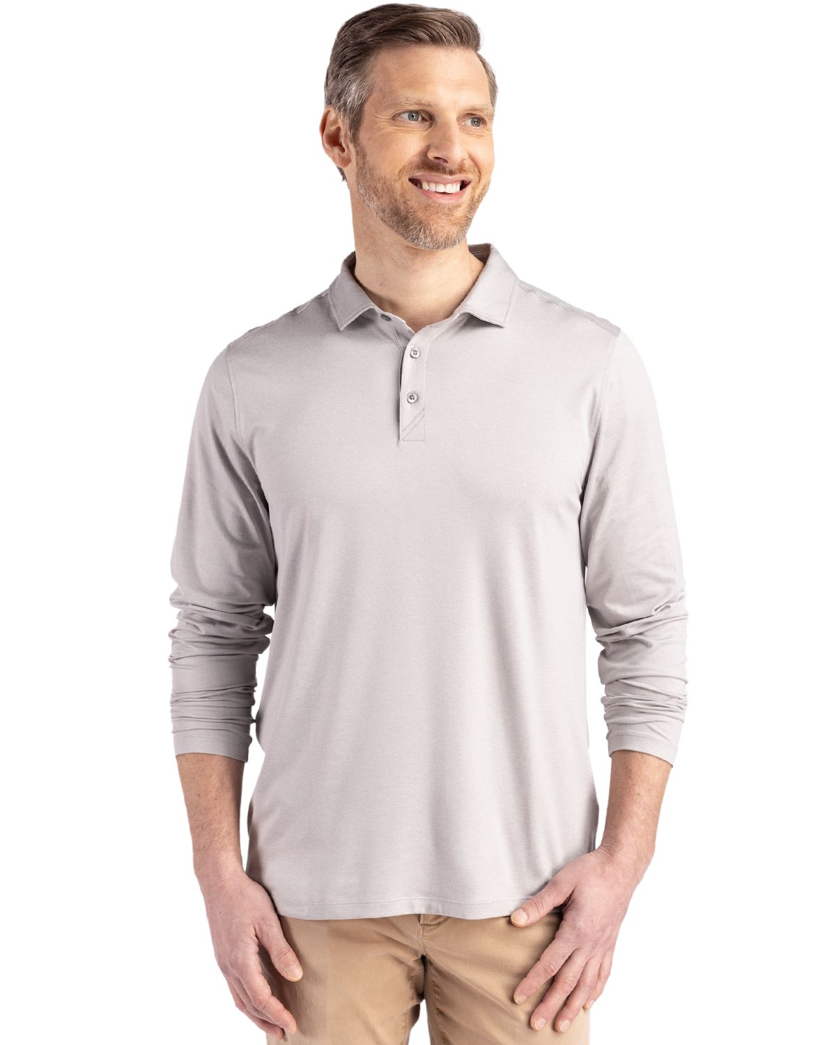 Cutter & Buck® Men's Coastline Epic Comfort Eco Long Sleeve Polo Product Image