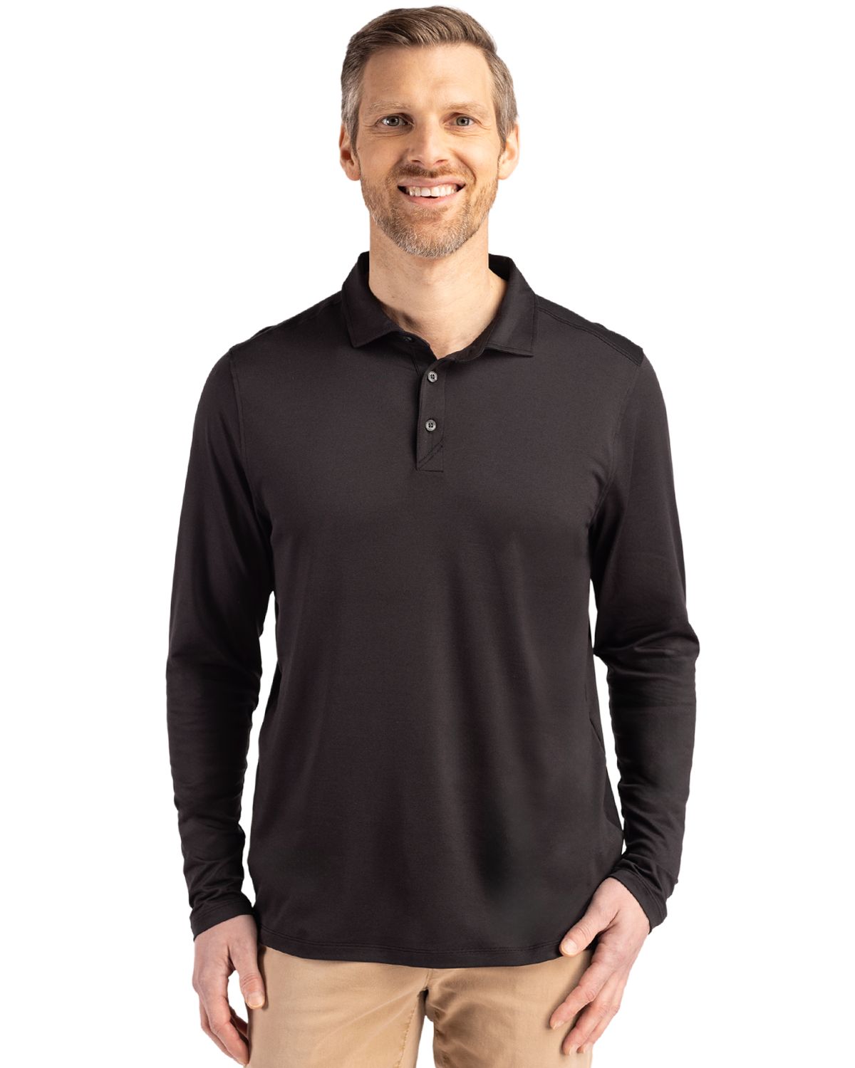 Cutter & Buck® Men's Coastline Epic Comfort Eco Long Sleeve Polo Product Image