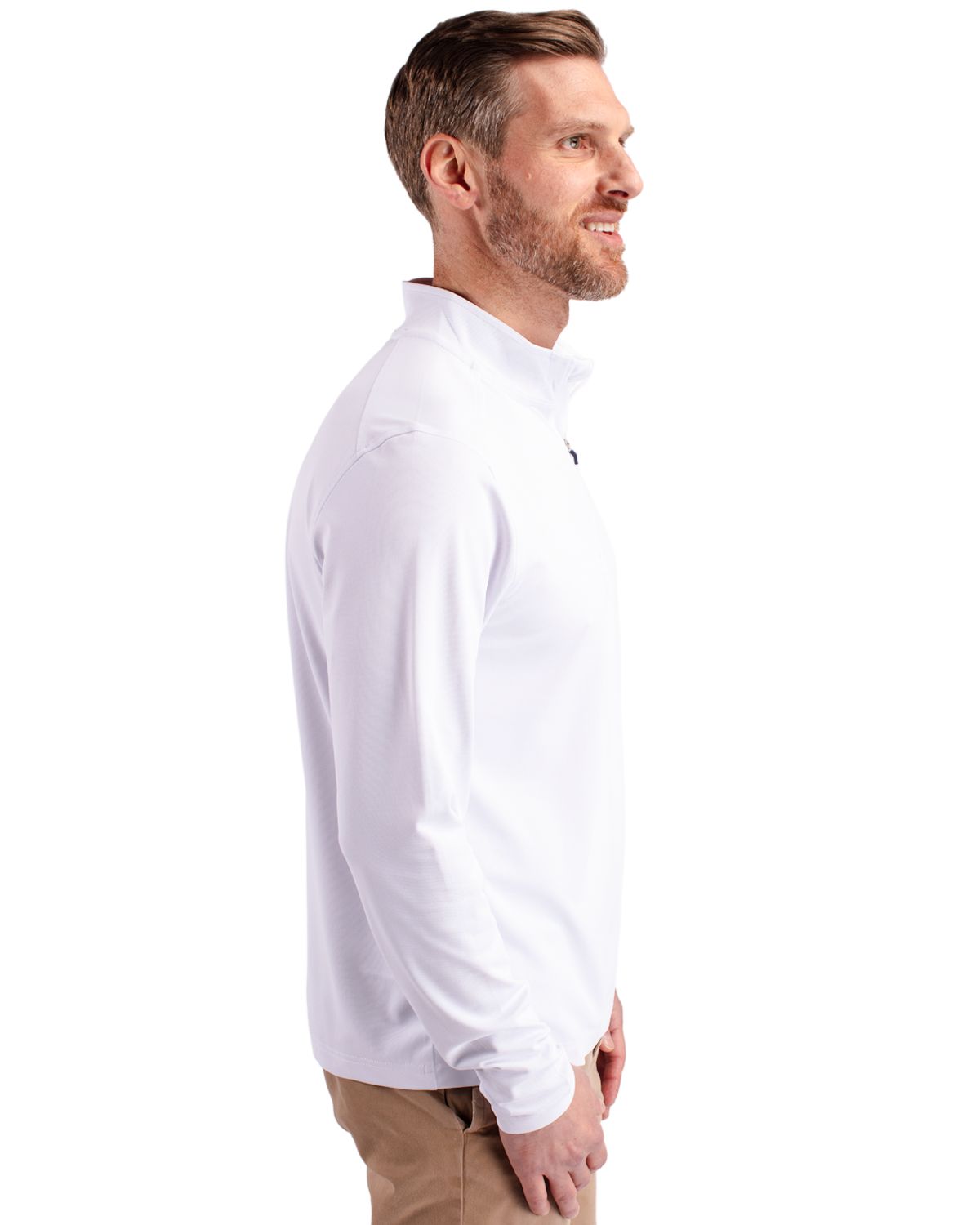 Cutter & Buck® Men's Virtue Eco Pique Recycled Quarter Zip Pullover Product Image