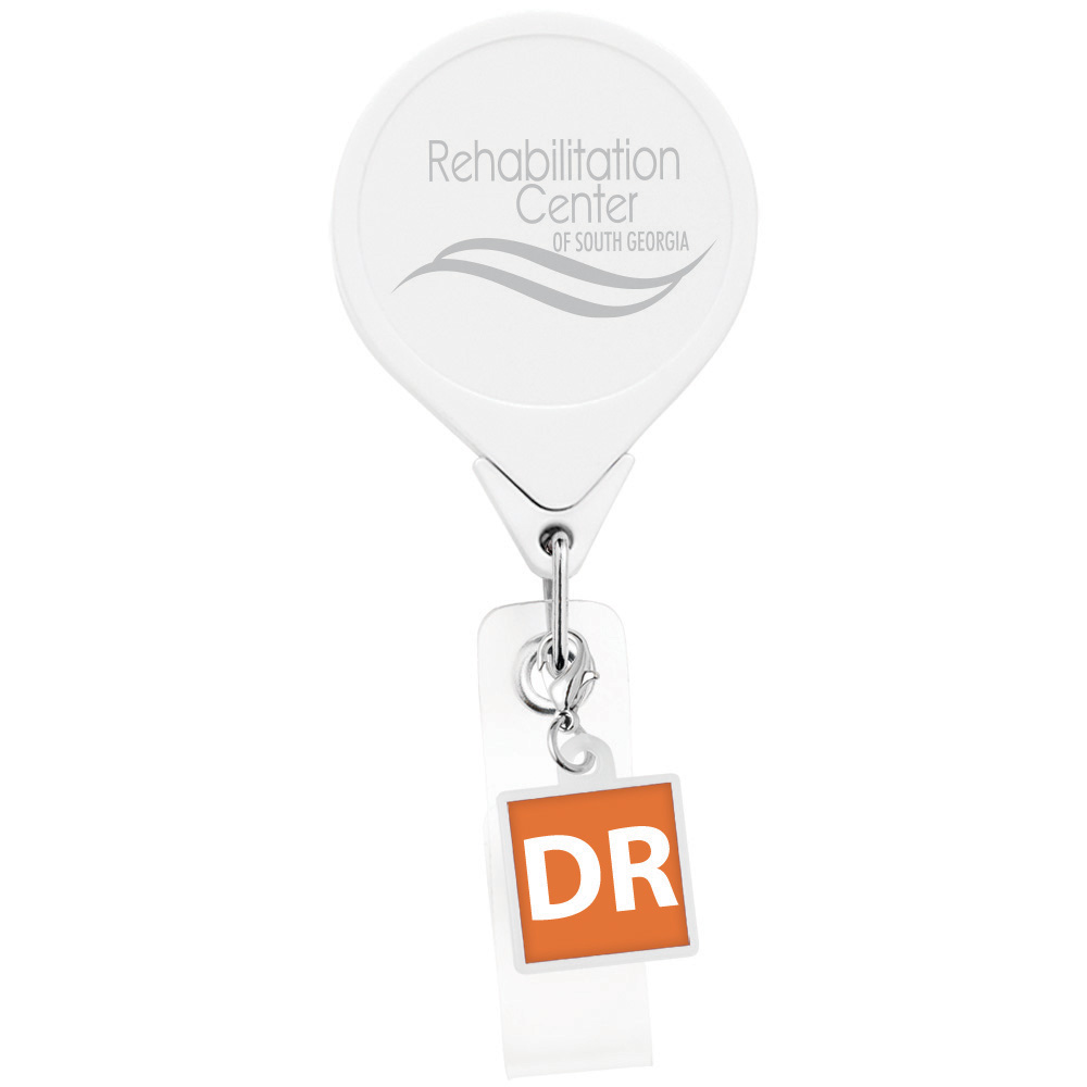 Square Badge Reel Charm Product Image