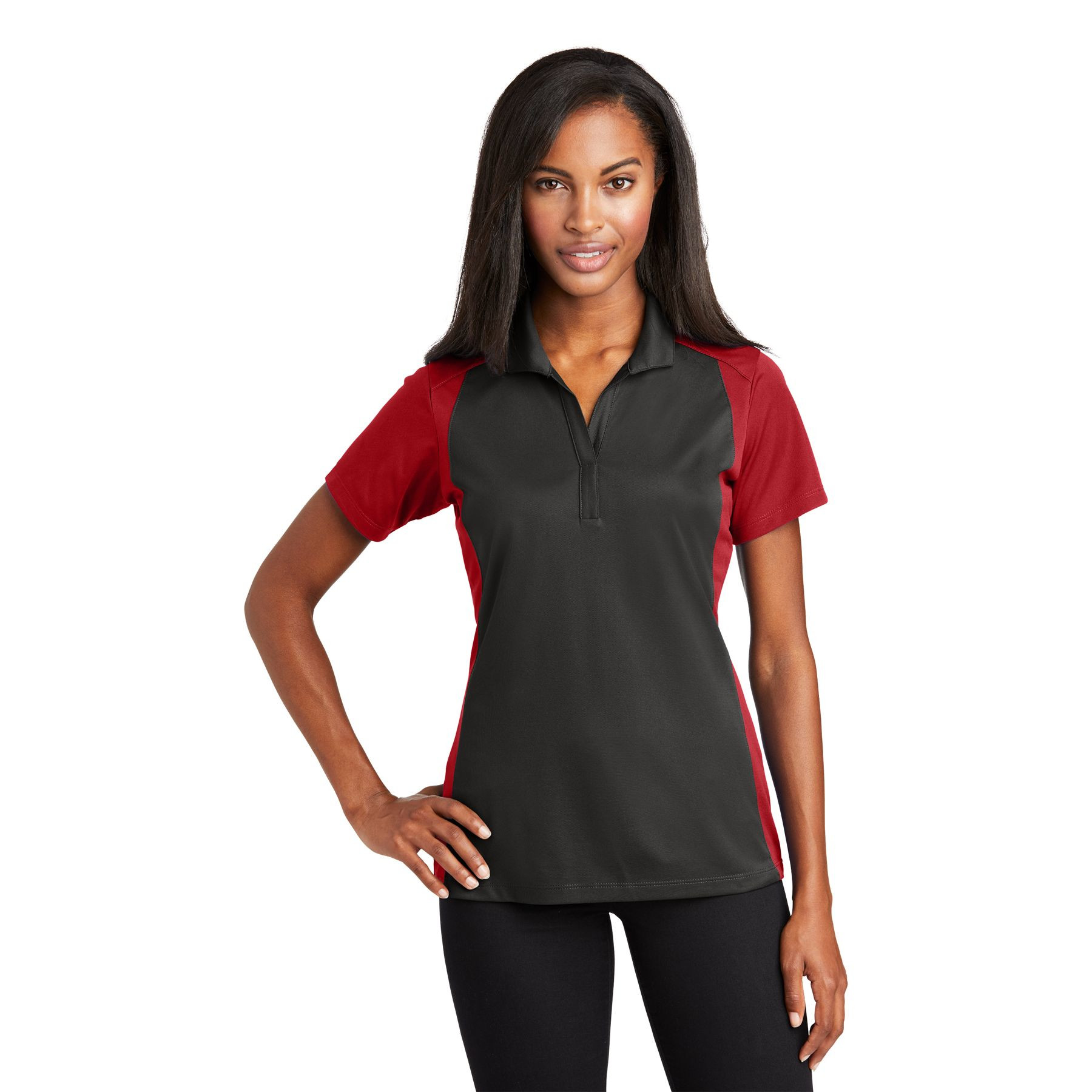 Sport-Tek Women's Colorblock Micropique Sport-Wick Polo Product Image