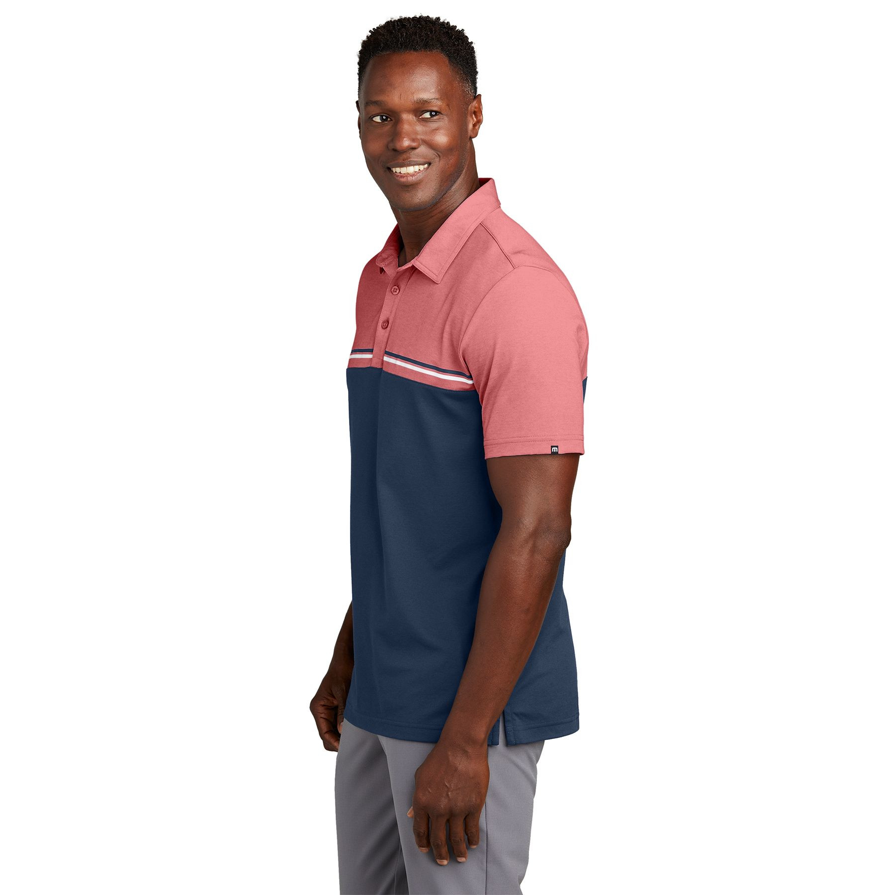 TravisMathew Sunset Blocked Polo Product Image