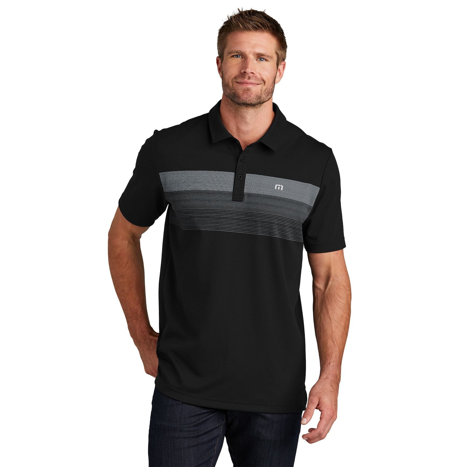 TravisMathew Coastal Chest Stripe Polo Product Image