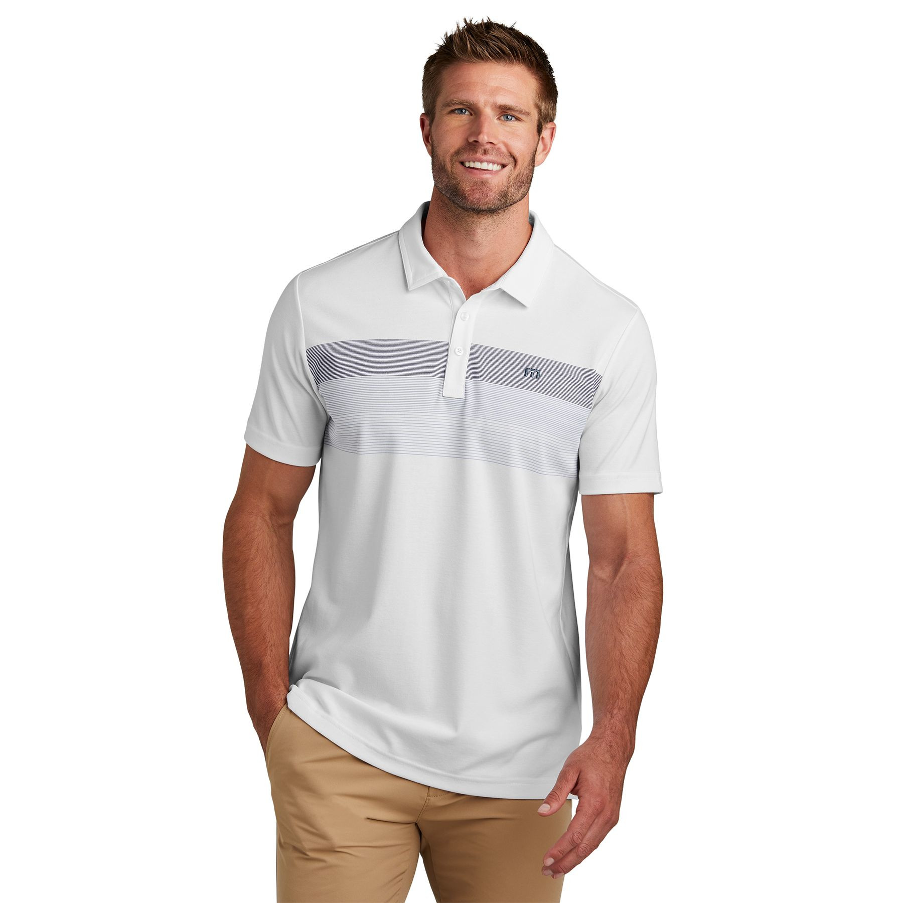 TravisMathew Coastal Chest Stripe Polo Product Image
