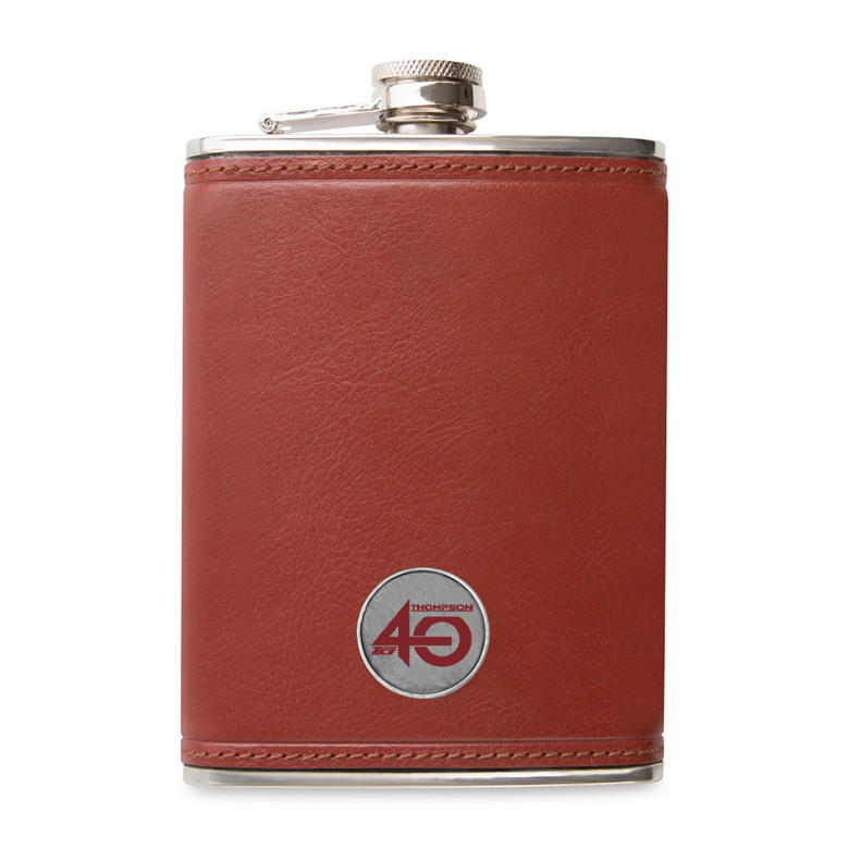 Ahead Leather Flask Product Image