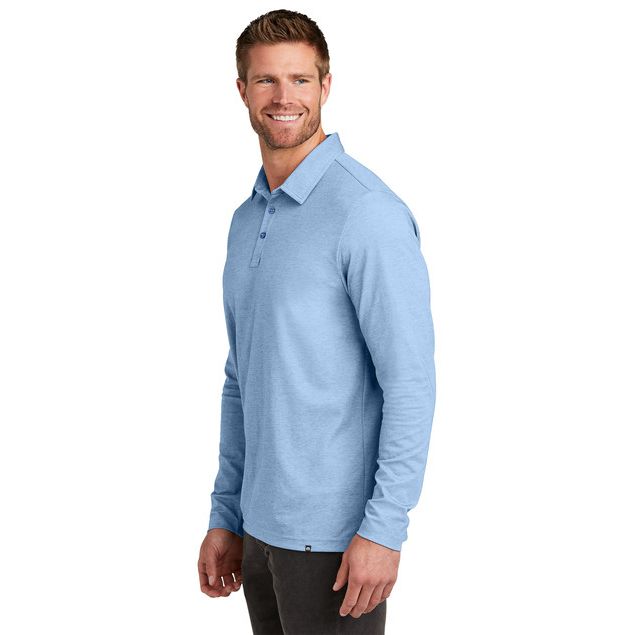 TravisMathew Oceanside Heather Long Sleeve Polo Product Image