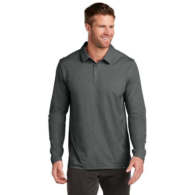 TravisMathew Oceanside Heather Long Sleeve Polo Product Image