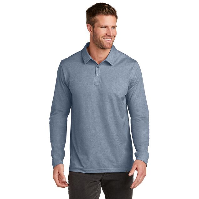 TravisMathew Oceanside Heather Long Sleeve Polo Product Image