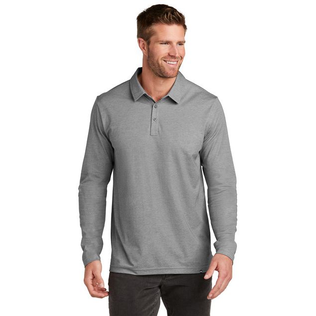 TravisMathew Oceanside Heather Long Sleeve Polo Product Image