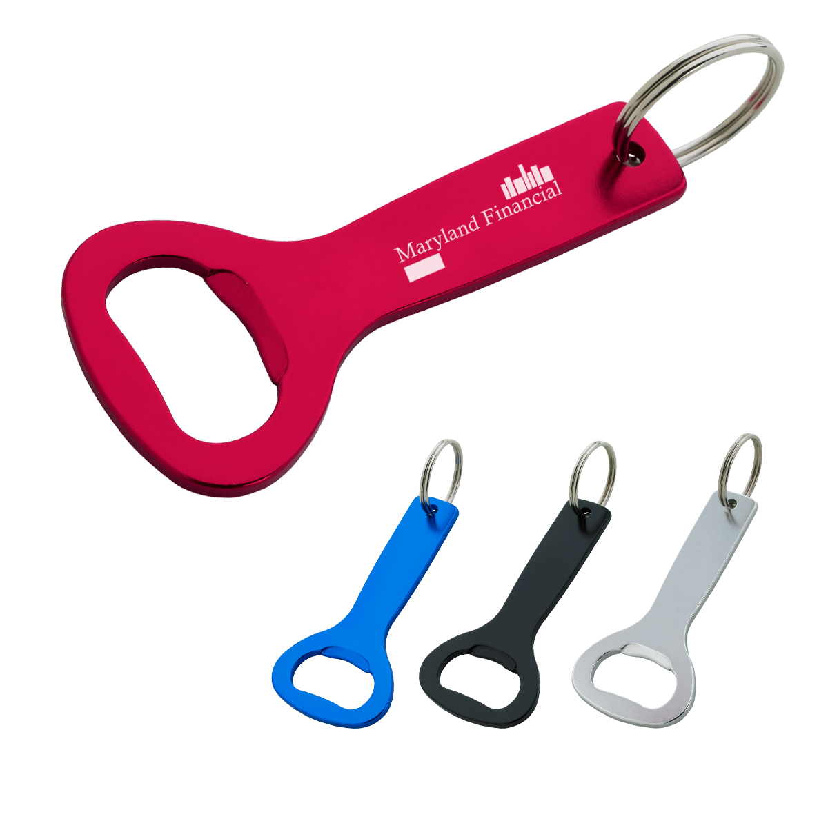 Aluminum Bottle Opener Key Ring Product Image