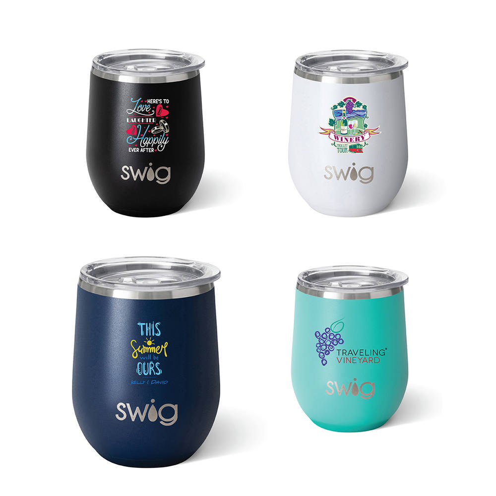 Swig Life™ Full Color Matte Stemless Wine Cup - 12 oz. Product Image
