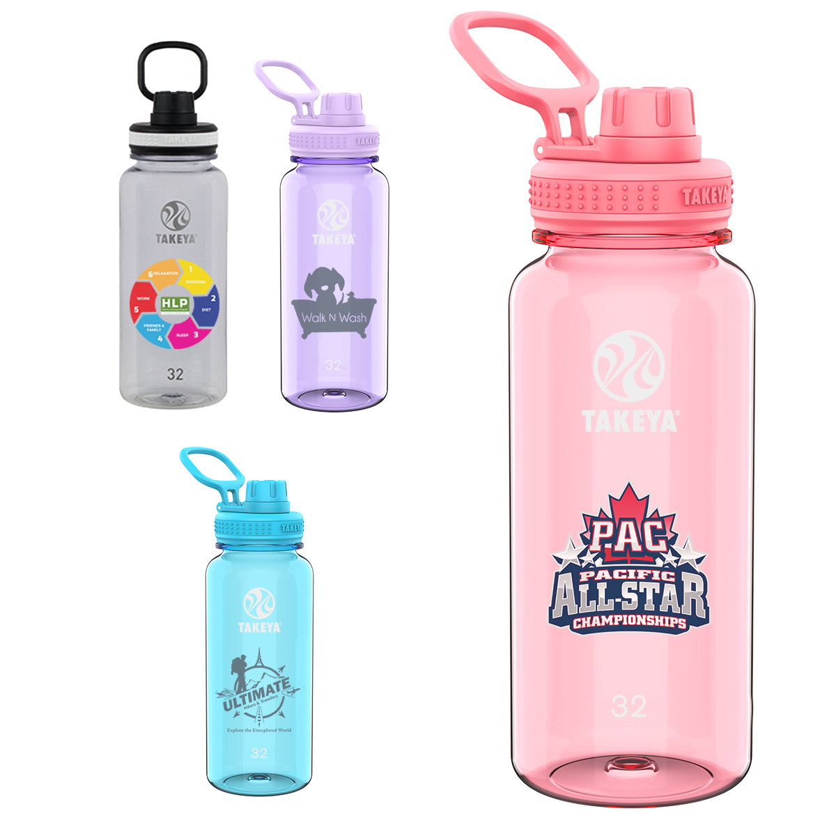 Takeya® Full Color Tritan Water Bottle w/ Spout Lid - 32 oz. Product Image