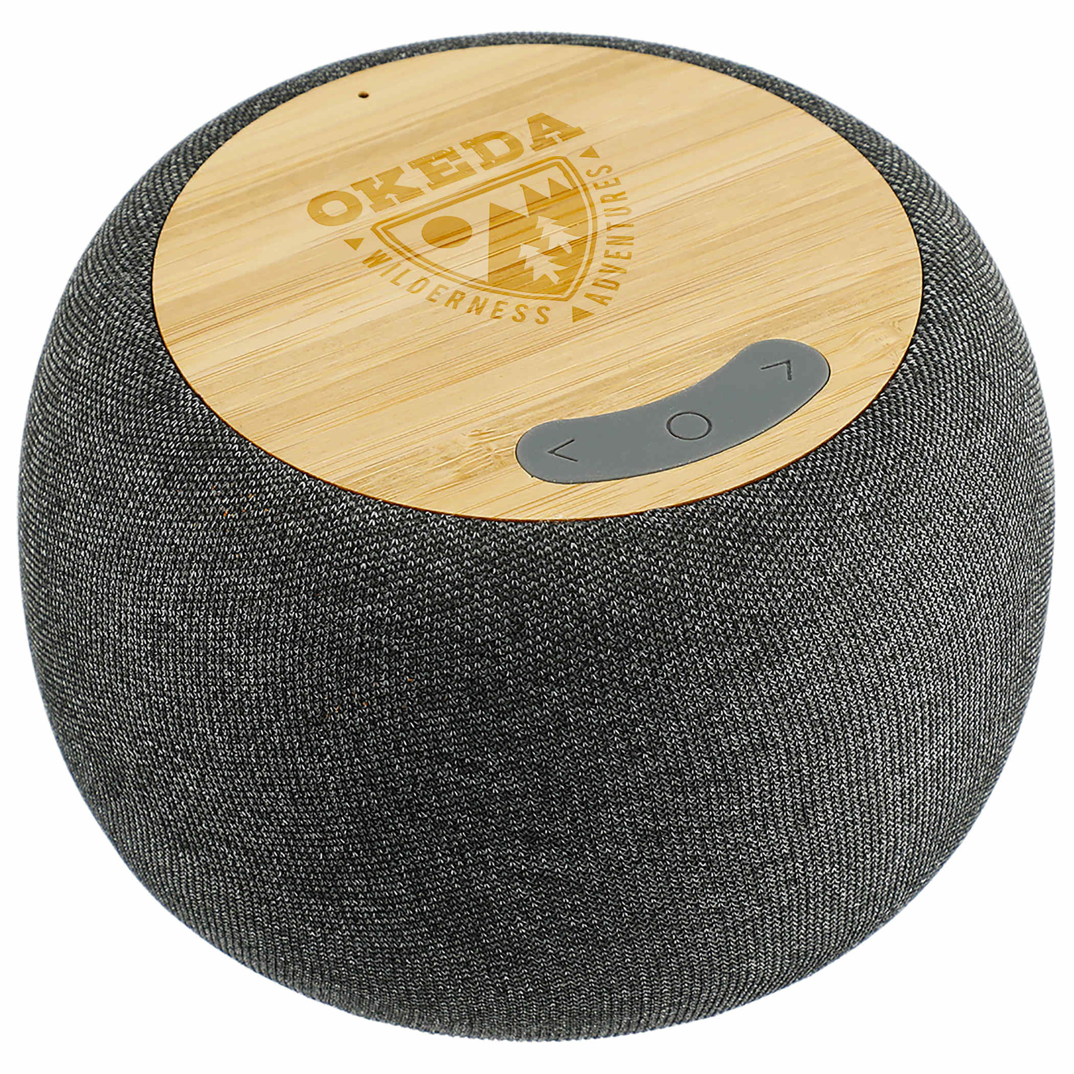 Wireless Charging Garm Fabric & Bamboo Bluetooth Speaker Product Image