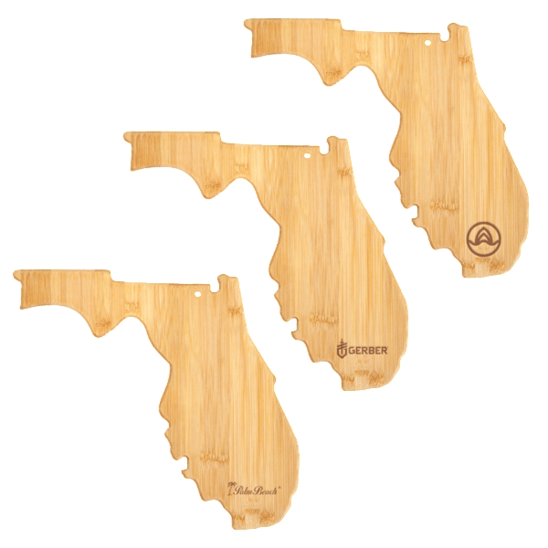 U.S. State Shaped Bamboo Cutting and Serving Boards Product Image