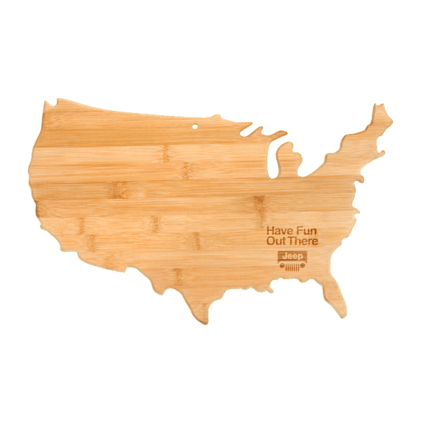U.S. State Shaped Bamboo Cutting and Serving Boards Product Image