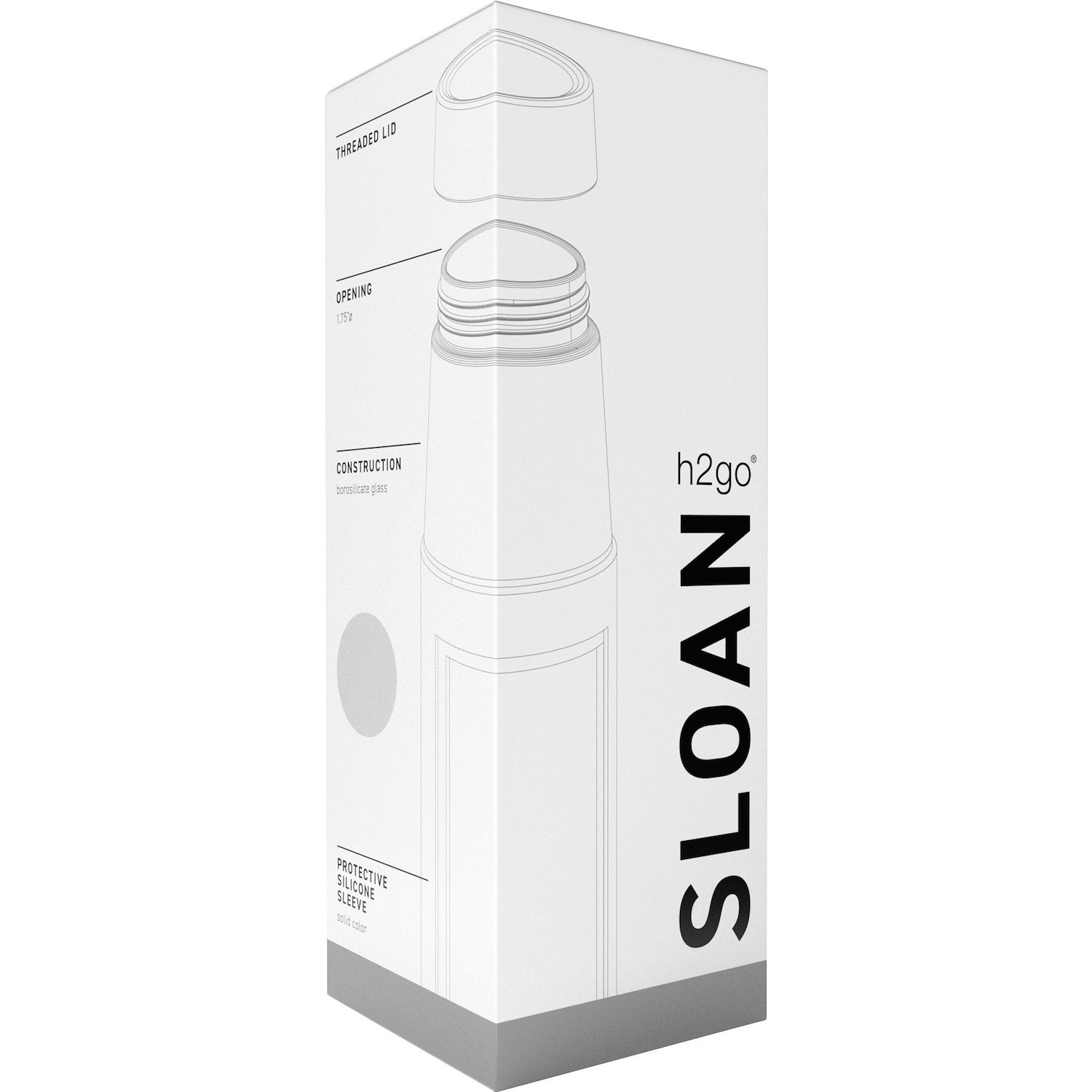 h2go Sloan Glass Bottle - 20 oz. Product Image