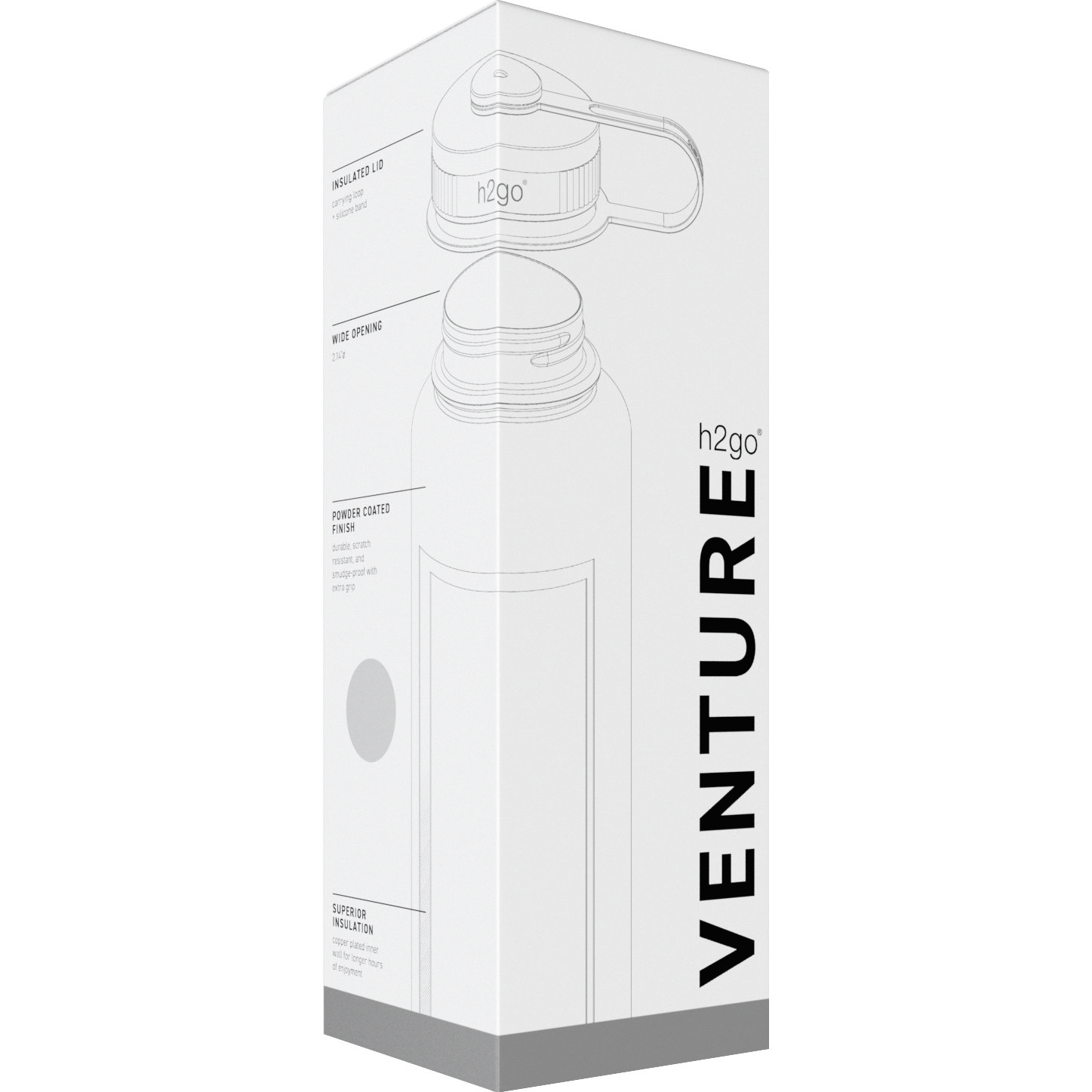 h2go Venture Stainless Steel Bottle - 40 oz. Product Image