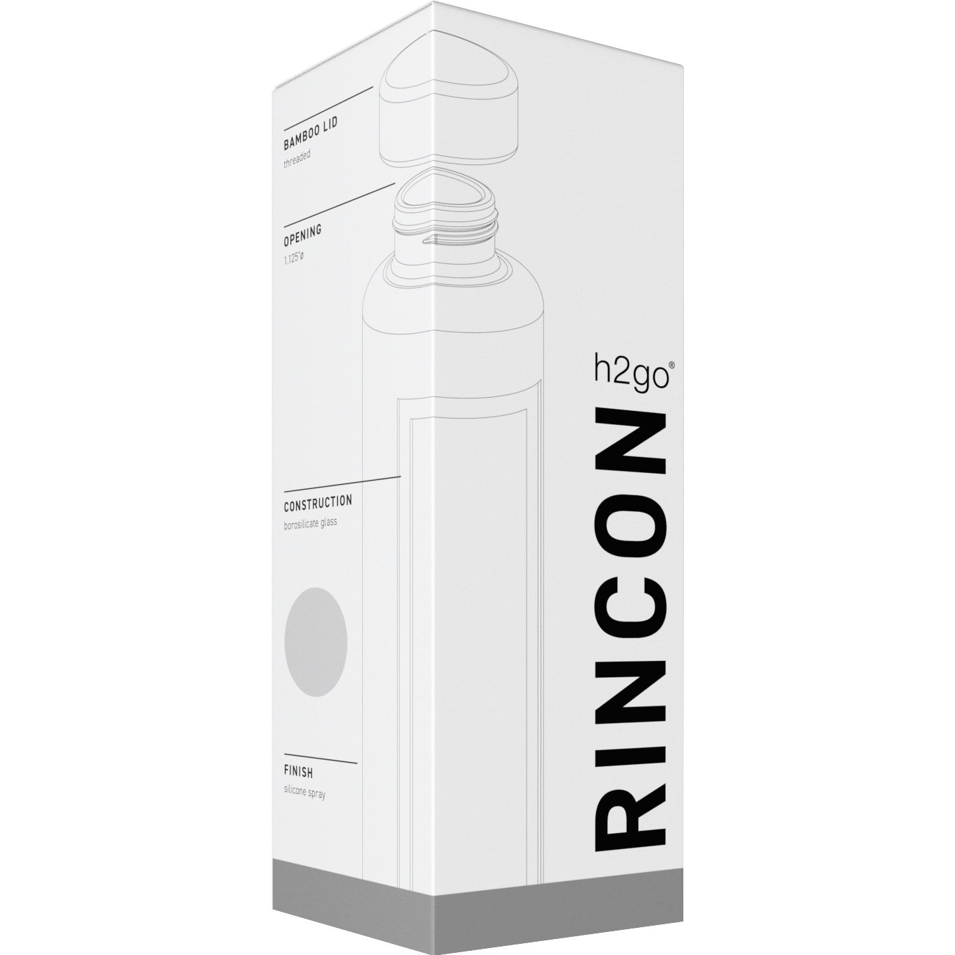 h2go Rincon Glass Water Bottle - 18 oz. Product Image