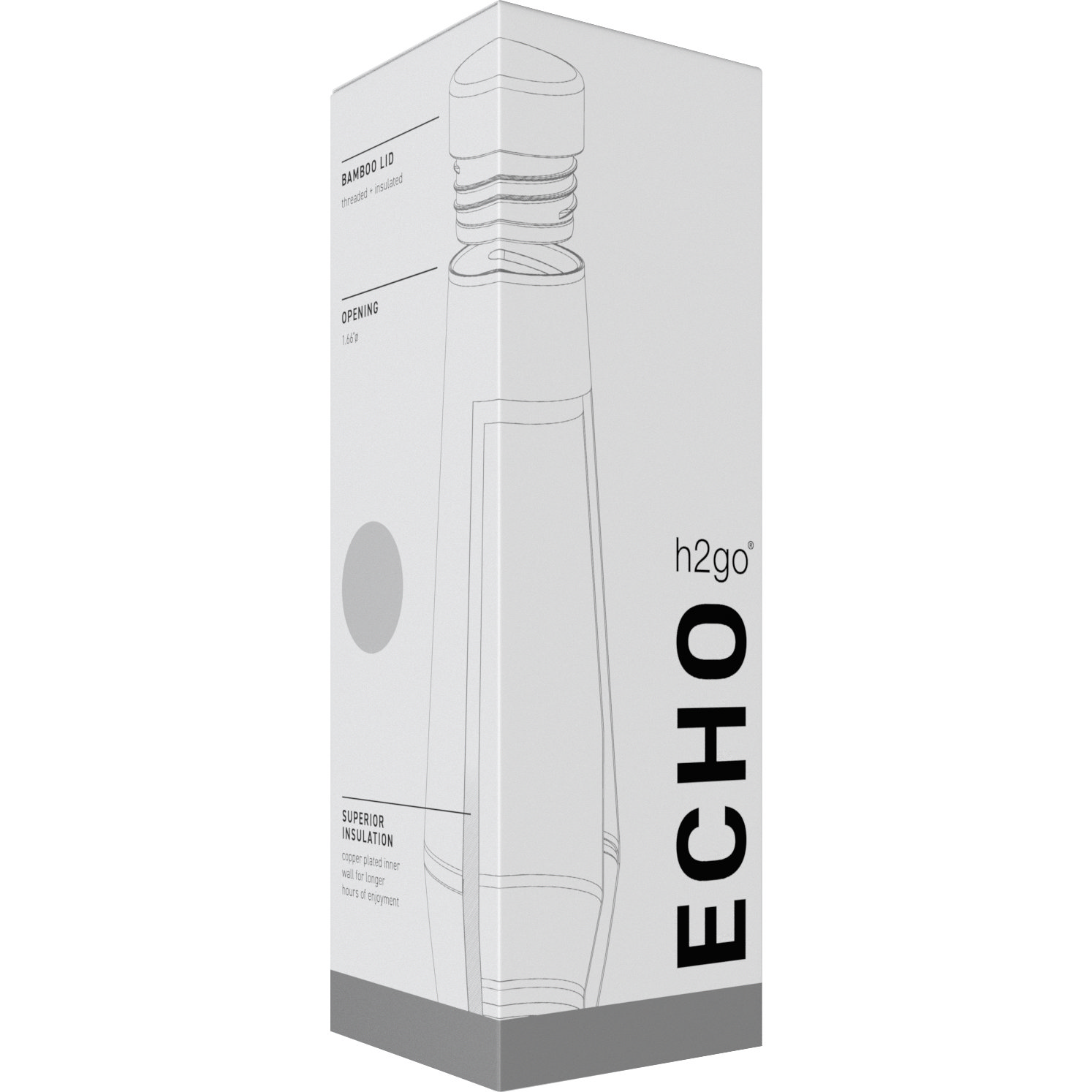h2go Echo Stainless Steel Bottle - 16.9 oz. Product Image