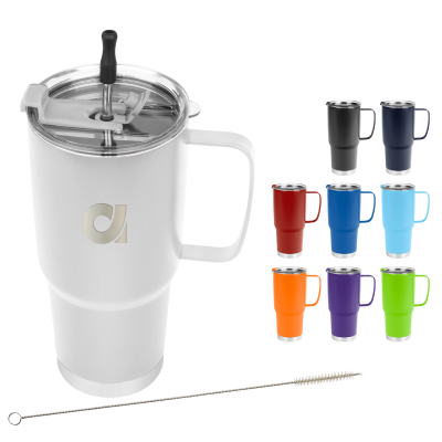 Lisbon Stainless Steel Tumbler w/ Straw - 30 oz. Product Image