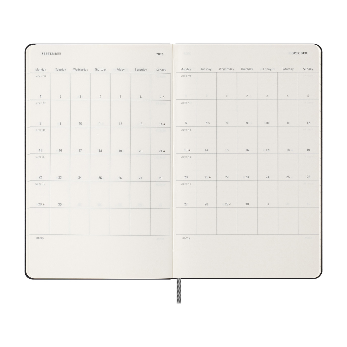 Moleskine® Hard Cover Large 12-Month Weekly 2026 Planner Product Image