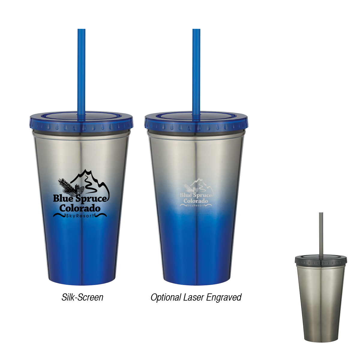 Stainless Steel Double Wall Chroma Tumbler - 16 oz. Product Image