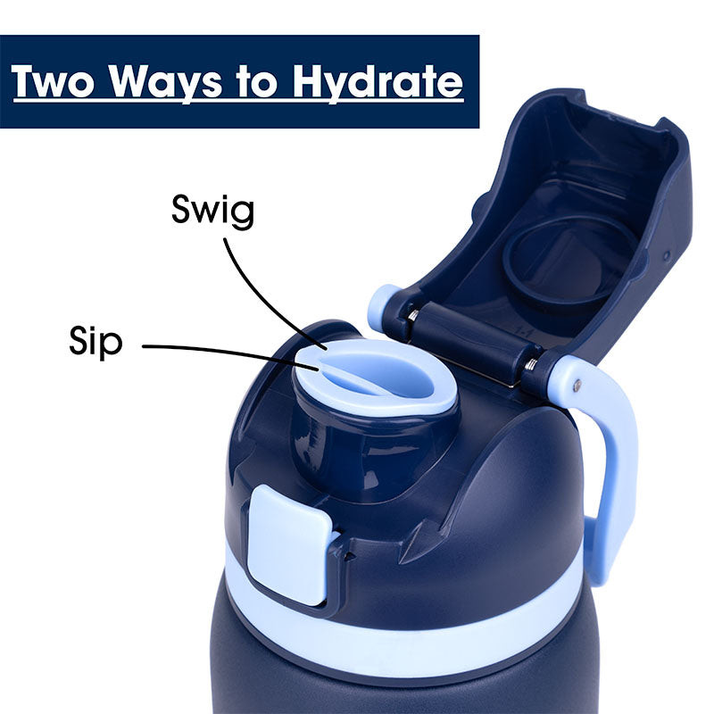 Two-Toned ClipSip Stainless Steel Straw Bottle - 27 oz. Product Image