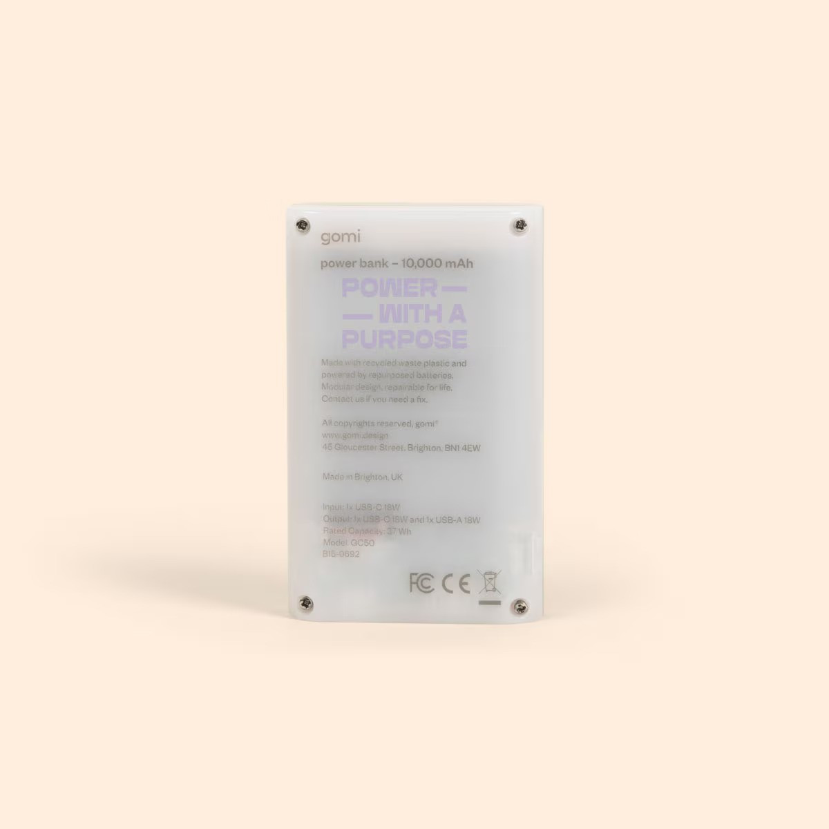 Gomi Translucent 10,000 mAh Power Bank Product Image