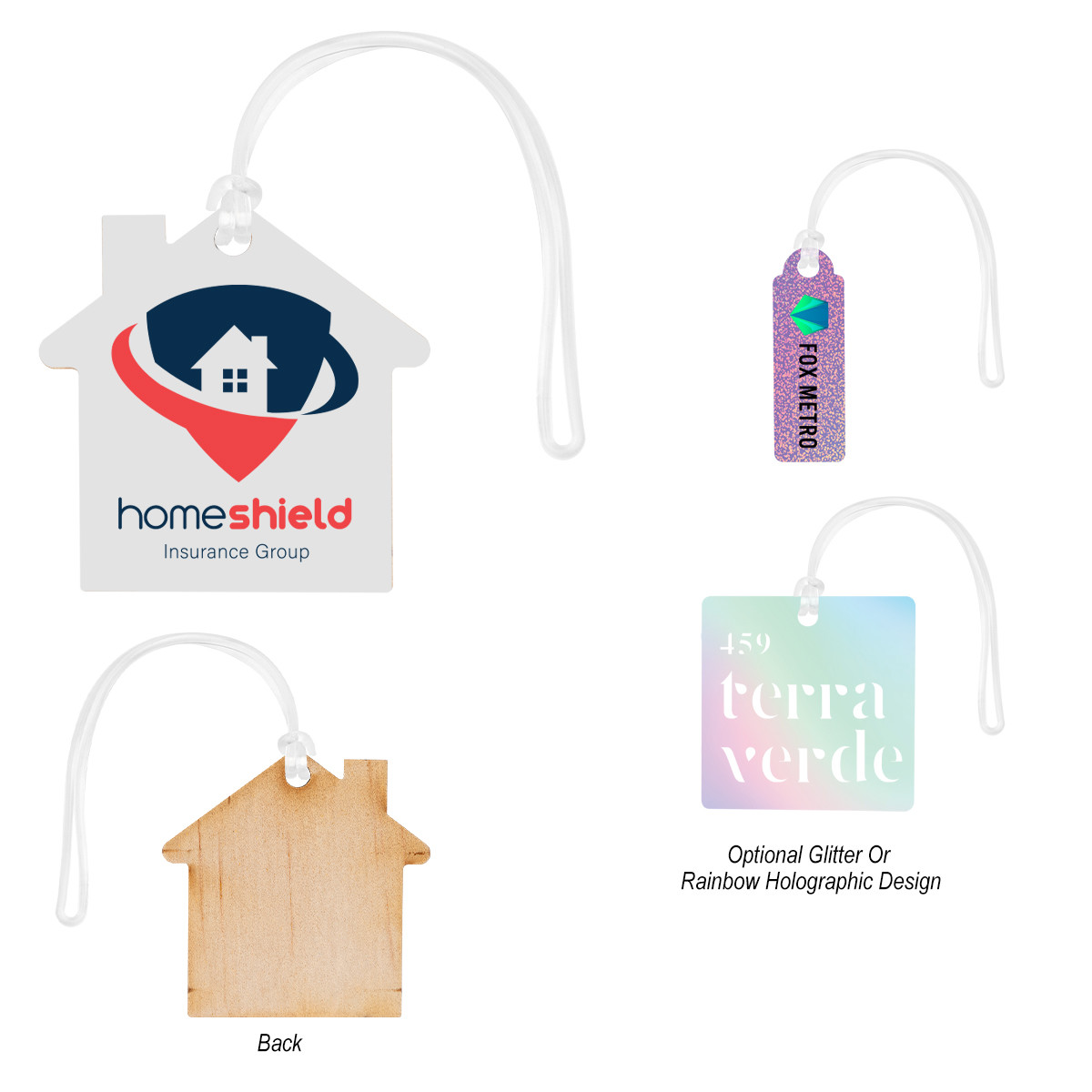 Full Color 4" Wood Bag Tag Product Image