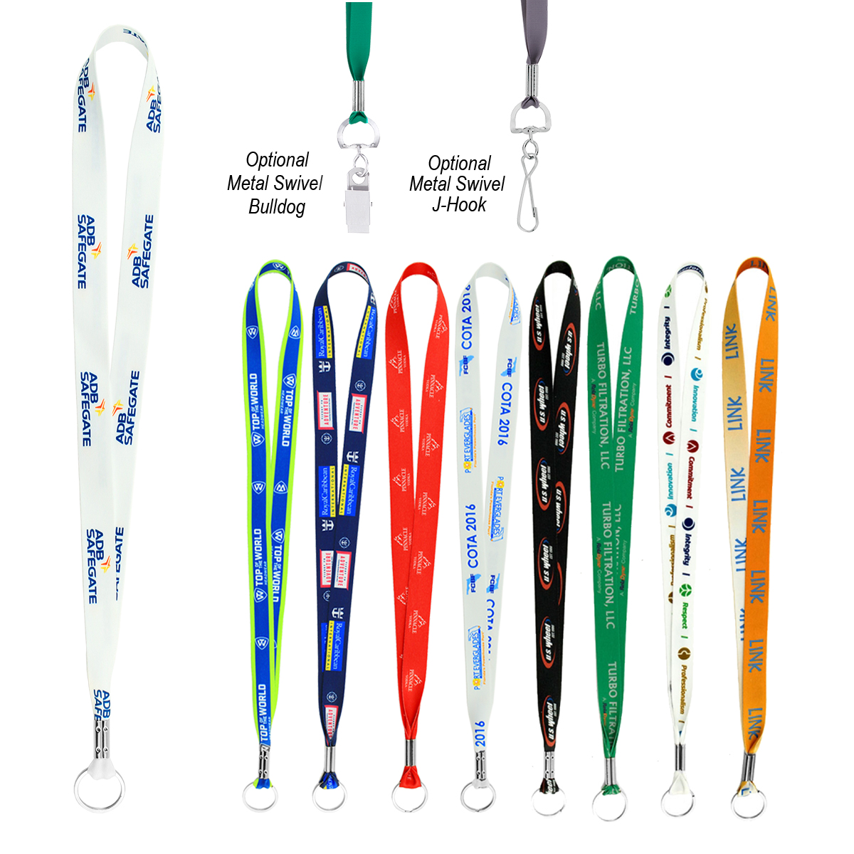 White Lanyard with Full Color Imprint Product Image