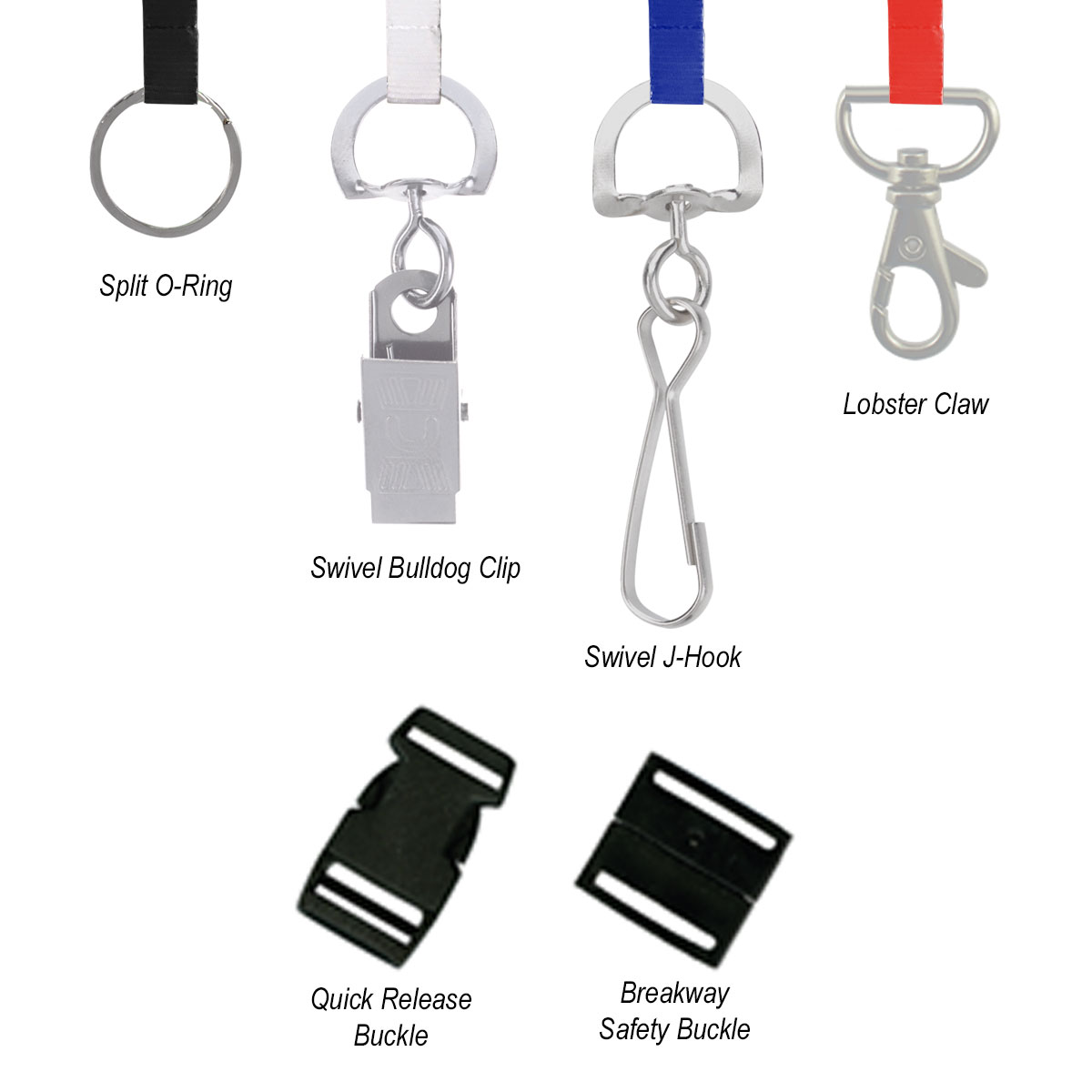White Lanyard with Full Color Imprint Product Image