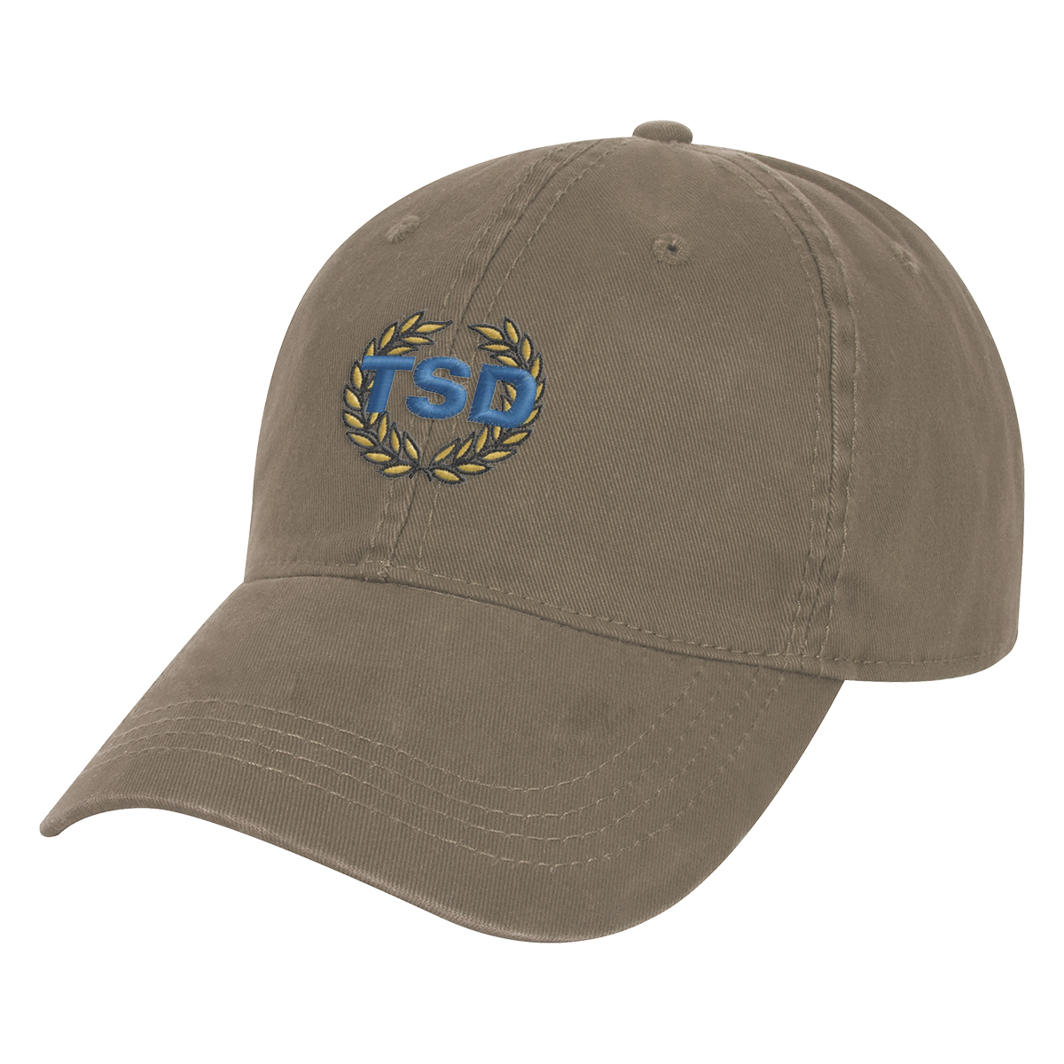 100% Brushed Washed Cotton Twill Cap Product Image