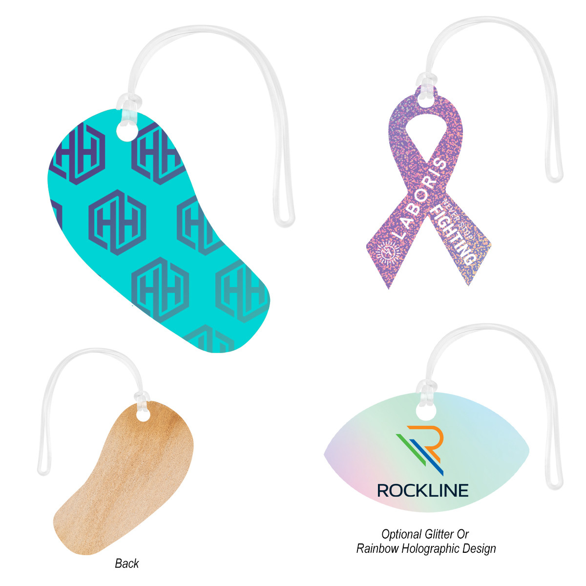 Full Color 6" Wood Bag Tag Product Image