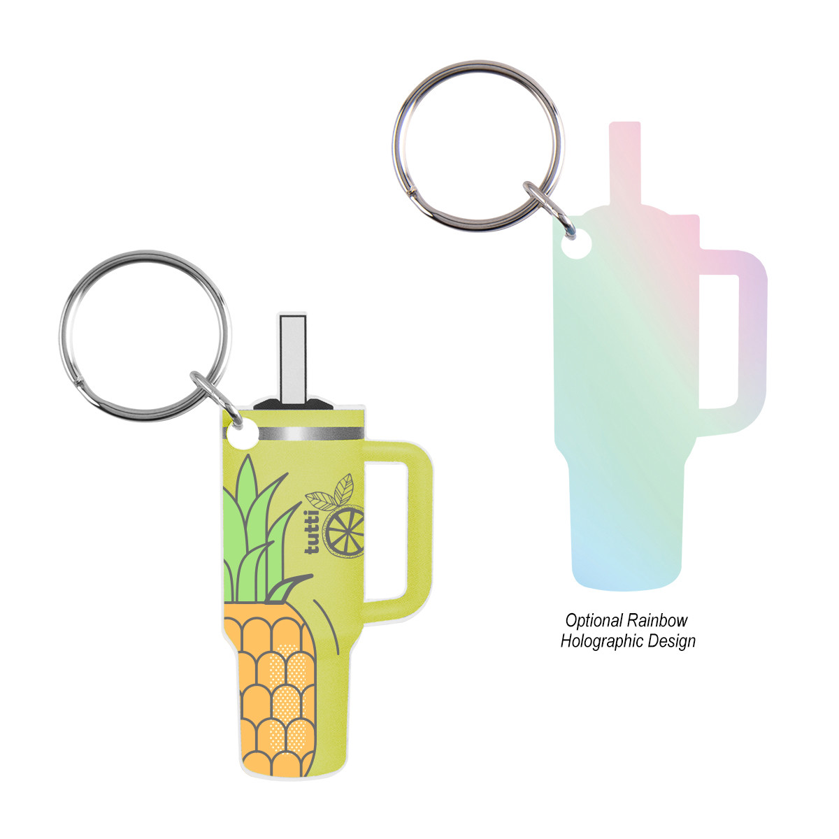 Intrepid Tumbler Shaped Acrylic Key Tag Product Image