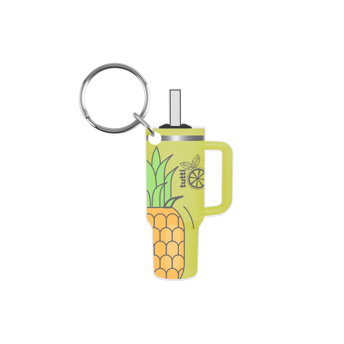 Intrepid Tumbler Shaped Acrylic Key Tag Product Image
